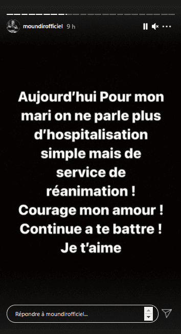 Story Instagram de Moundir, posté par son épouse Inès sur son son compte | Photo : Instagram/moundirofficiel/