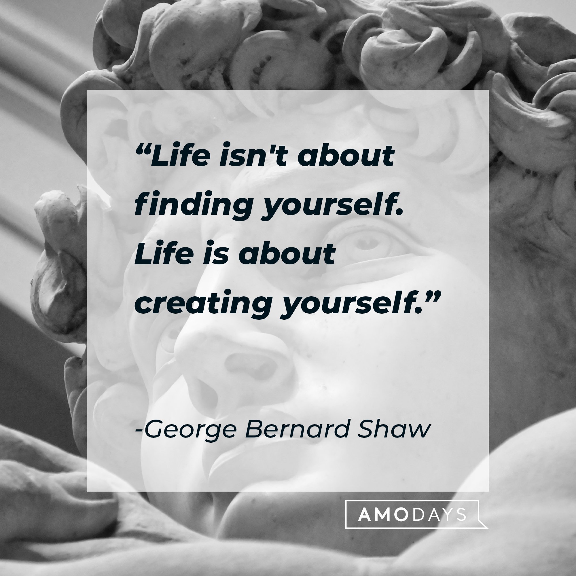 George Bernard Shaw’s quote: "Life isn't about finding yourself. Life is about creating yourself." | Image: AmoDays