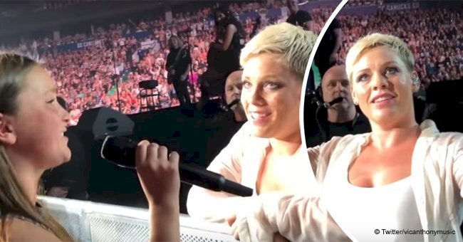 Pink hands microphone to 12-year-old girl, and she steals the show with her magical vocals