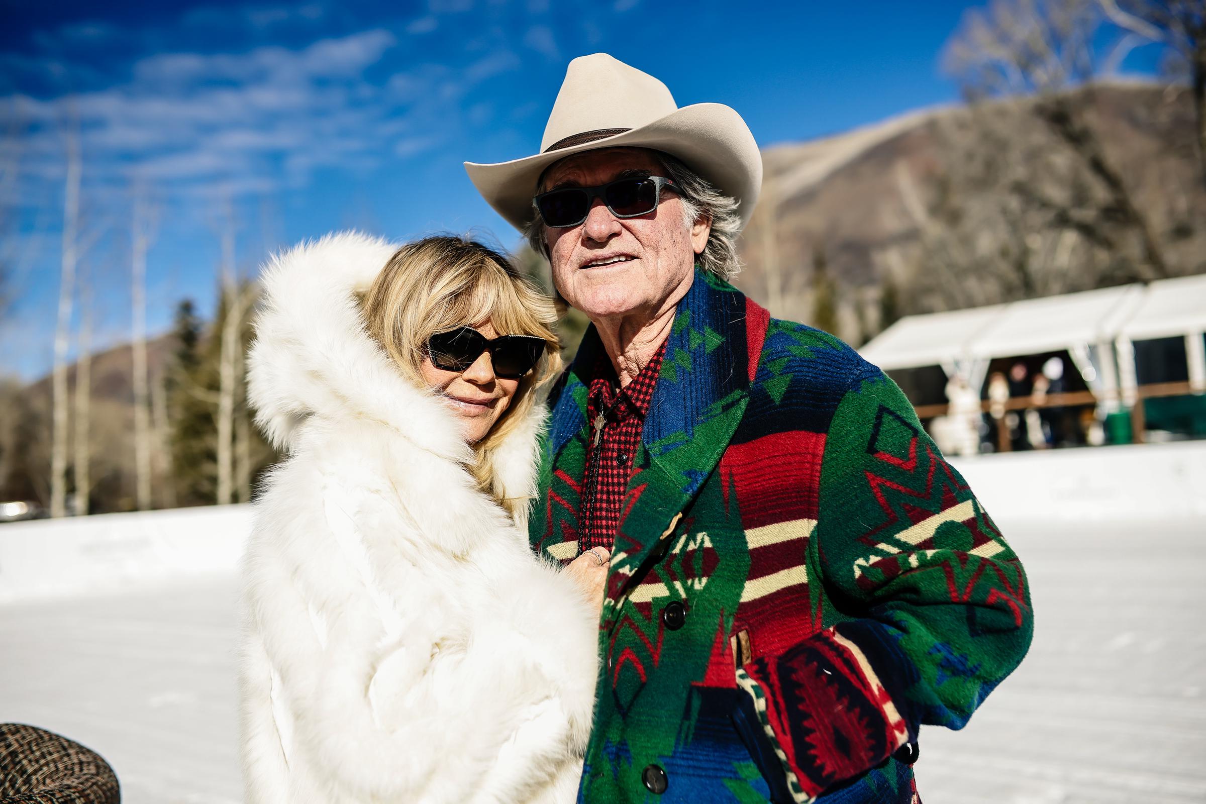 Goldie Hawn and Kurt Russell attend the St. Regis World Snow Polo Championships at Rio Grande Park on December 18, 2025, in Aspen, Colorado | Source: Getty Images