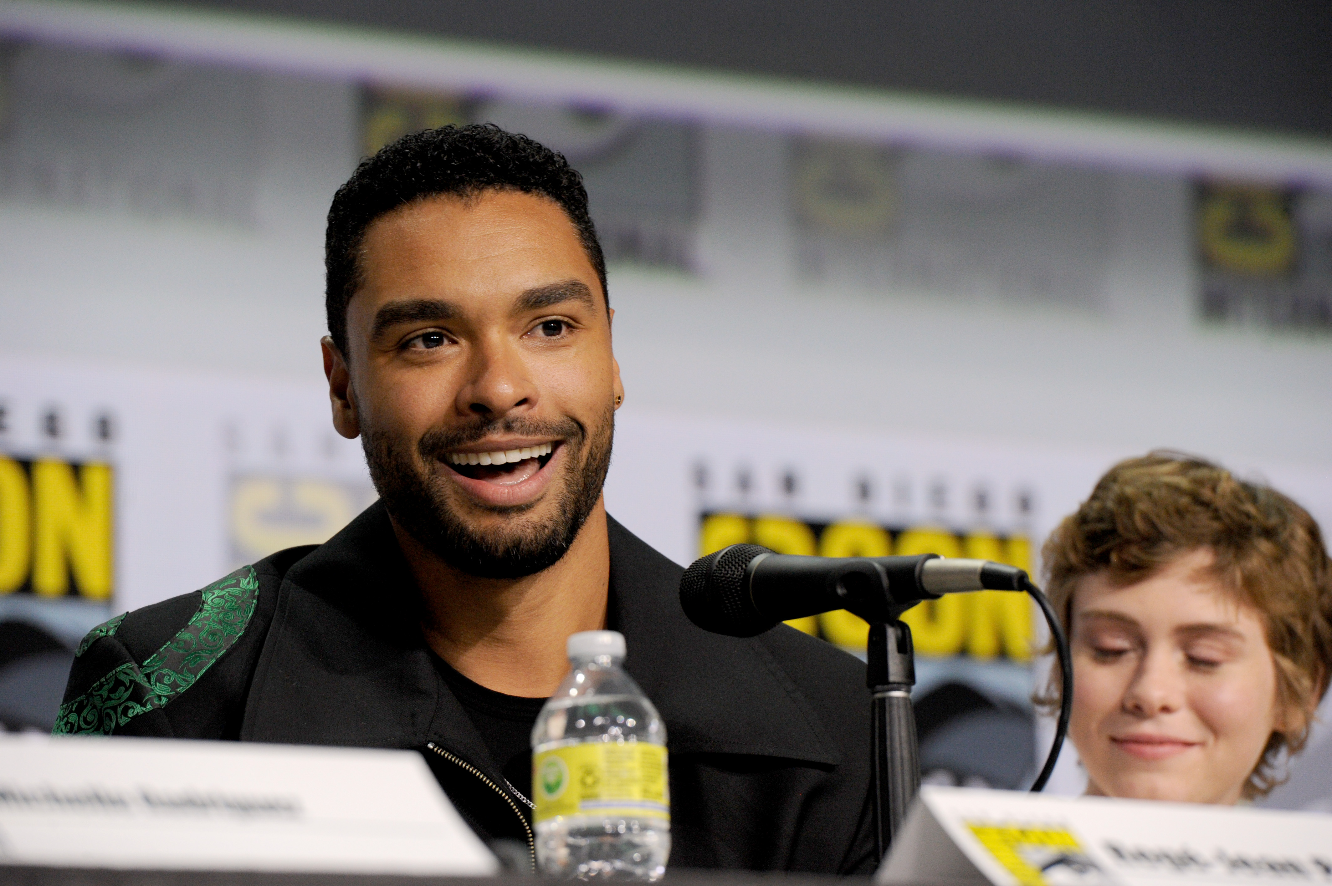 Regé-Jean Page speaks onstage at the "Dungeons & Dragons: Honor Among Thieves" panel during 2022 Comic-Con International: San Diego at San Diego Convention Center on July 21, 2022, in San Diego, California. | Source: Getty Images