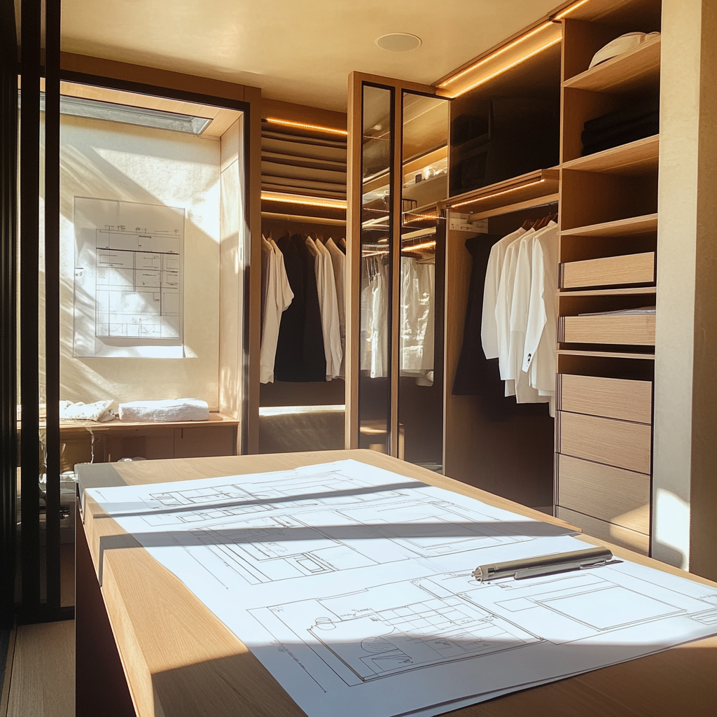 Plans for a custom closet | Source: Midjourney