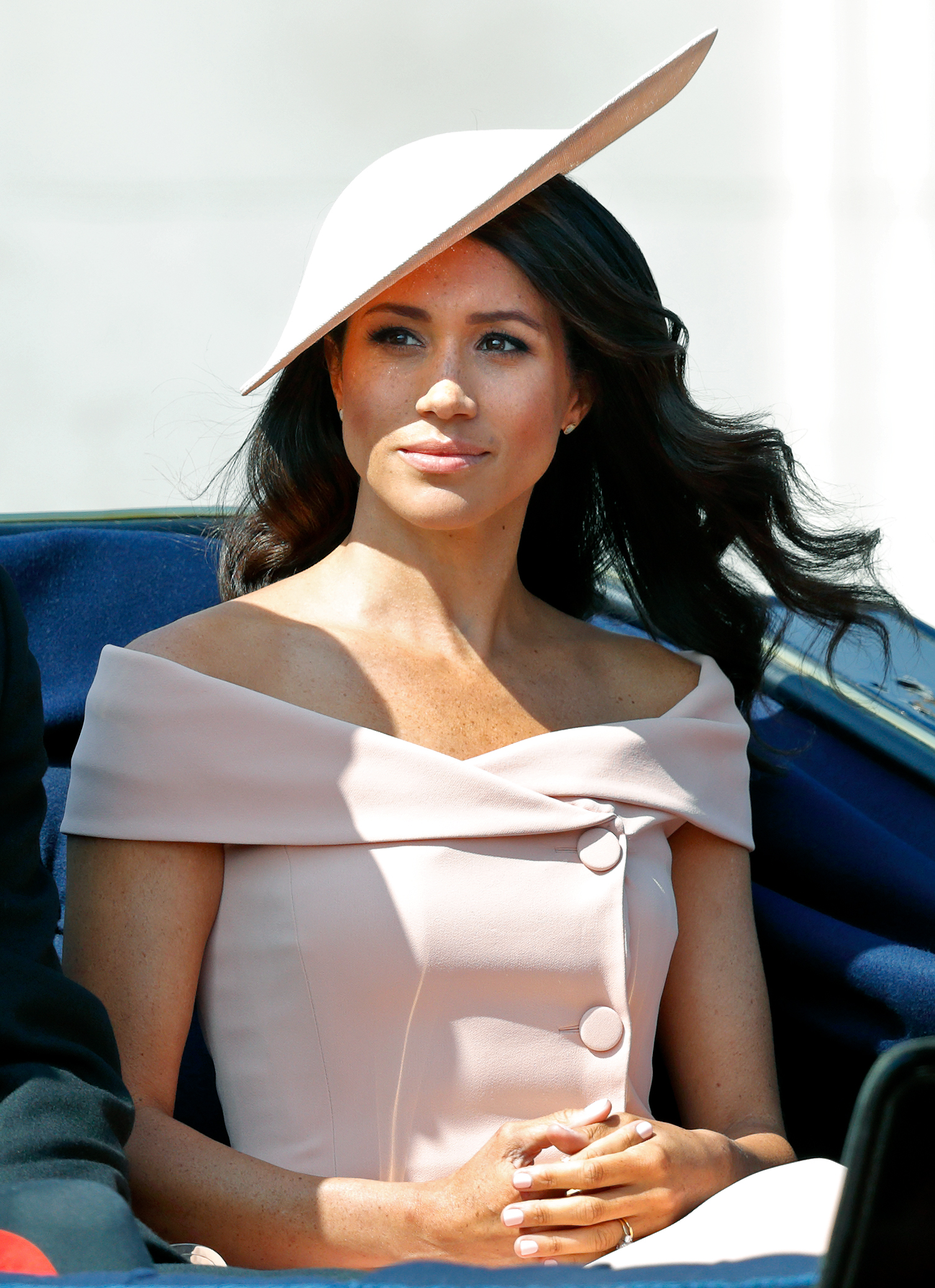 Meghan Markle  during Trooping The Colour 2018 on June 9, 2018 in London, England | Source: Getty Images