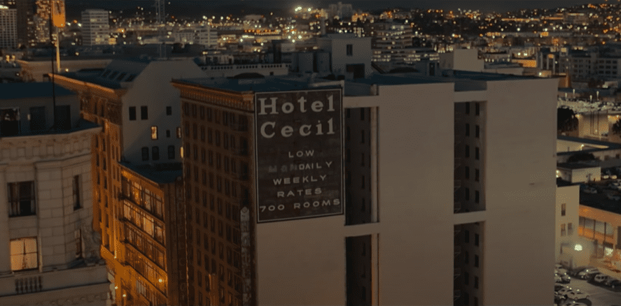 The Cecil Hotel that provides a nightmarish backdrop for the disappearance of Elisa Lam. | Photo: YouTube/Netflix 