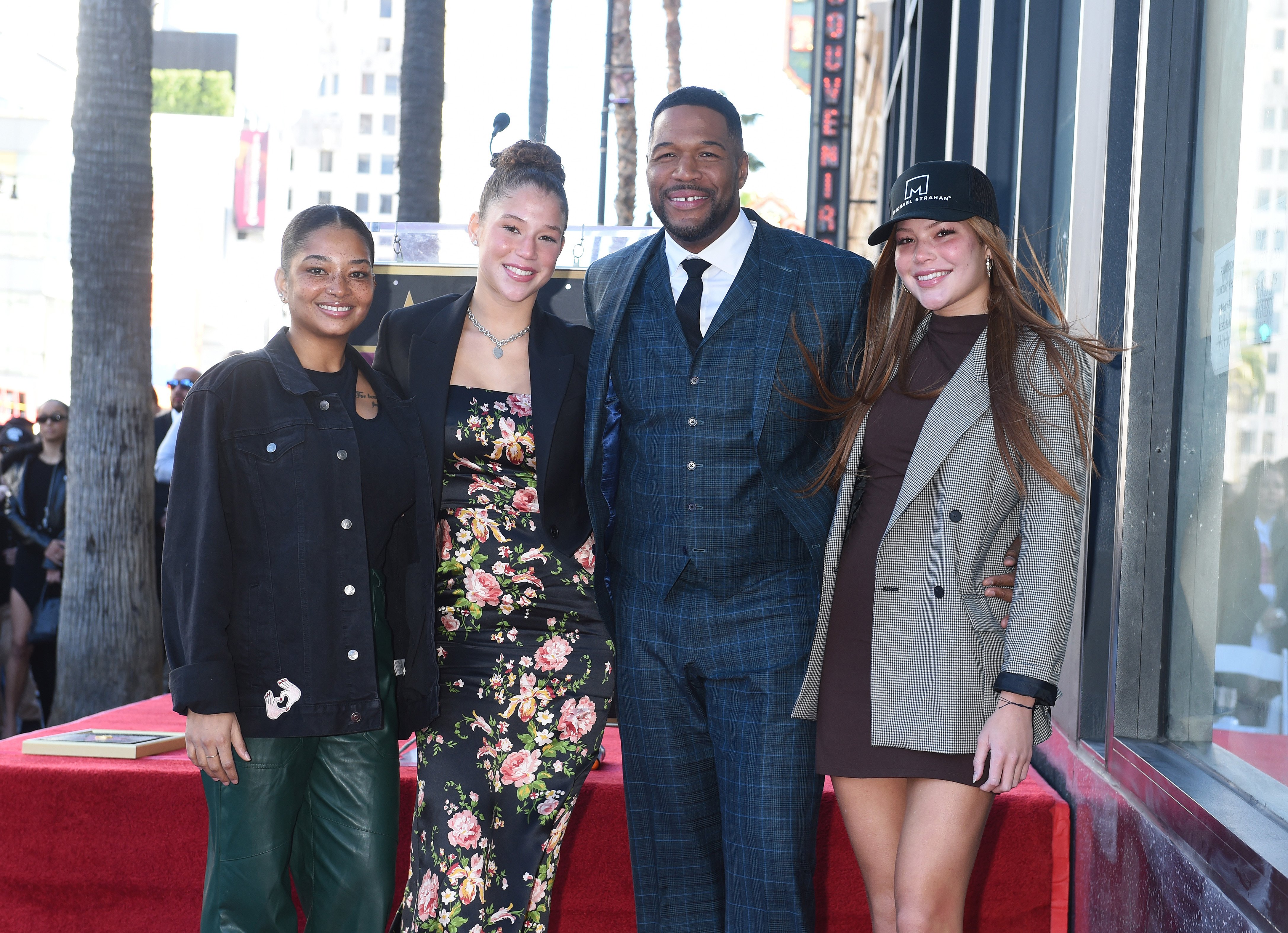 Tanita, Isabella, Michael and Sophia Strahan at the star ceremony where Michael is honored with the star on the Hollywood Walk of Fame on January 23, 2023, in Los Angeles, California | Source: Getty Images