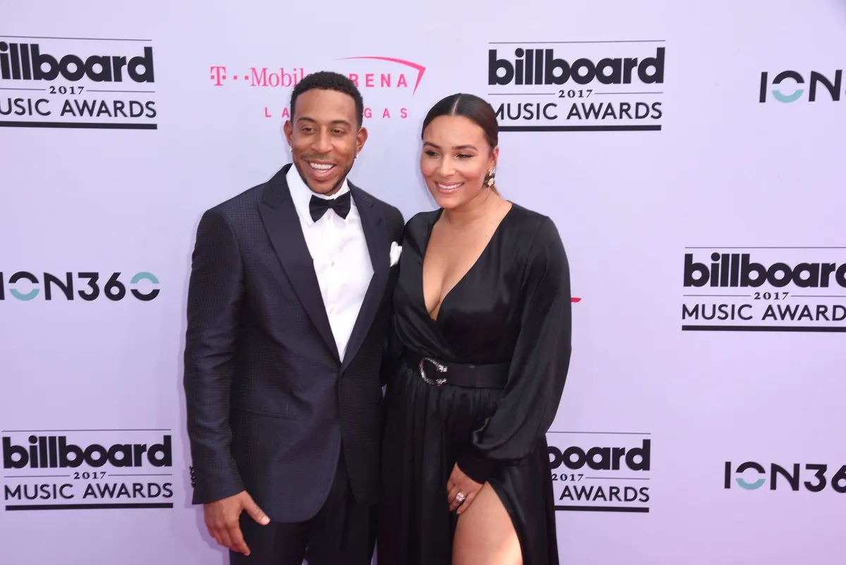 Ludacris and his wife Eudoxie Mbouguiengue Bridges at the Billboard Music Awards on May 21, 2017 | Photo: Getty Images