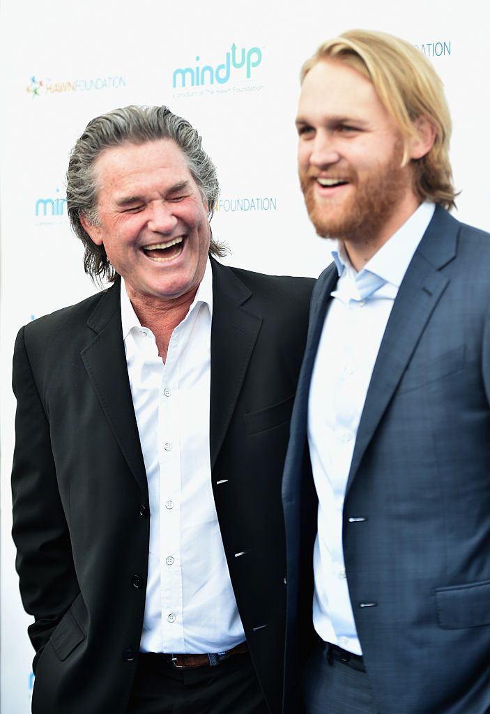 Kurt Russell and Wyatt Russell during Goldie Hawn's Annual Goldie's Love In For Kids on May 6, 2016, in Beverly Hills, California. | Source: Getty Images