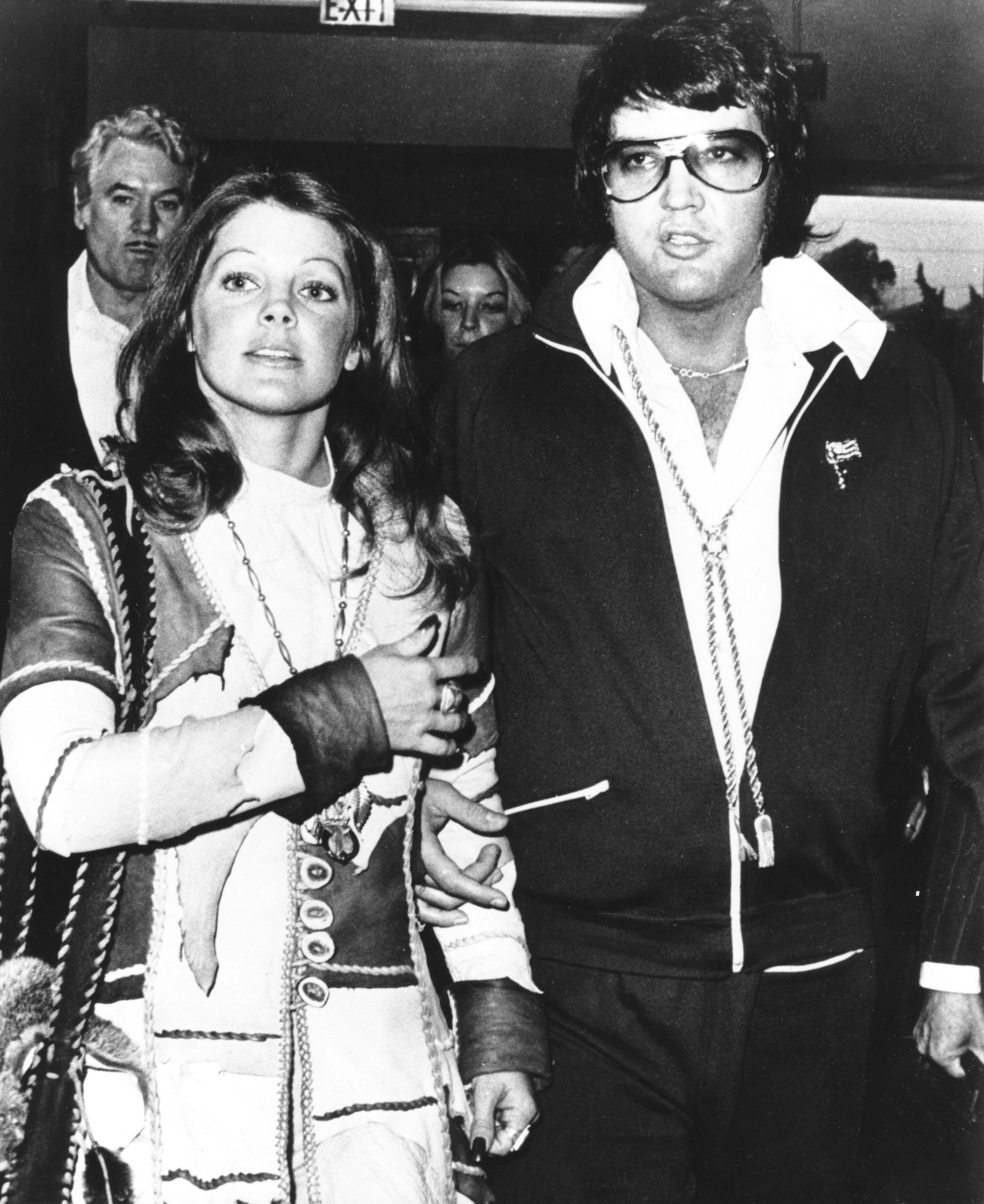 Rock and Roll star Elvis Presley with his wife Priscilla Beaulieu on October 9 1973 | Source: Getty Images