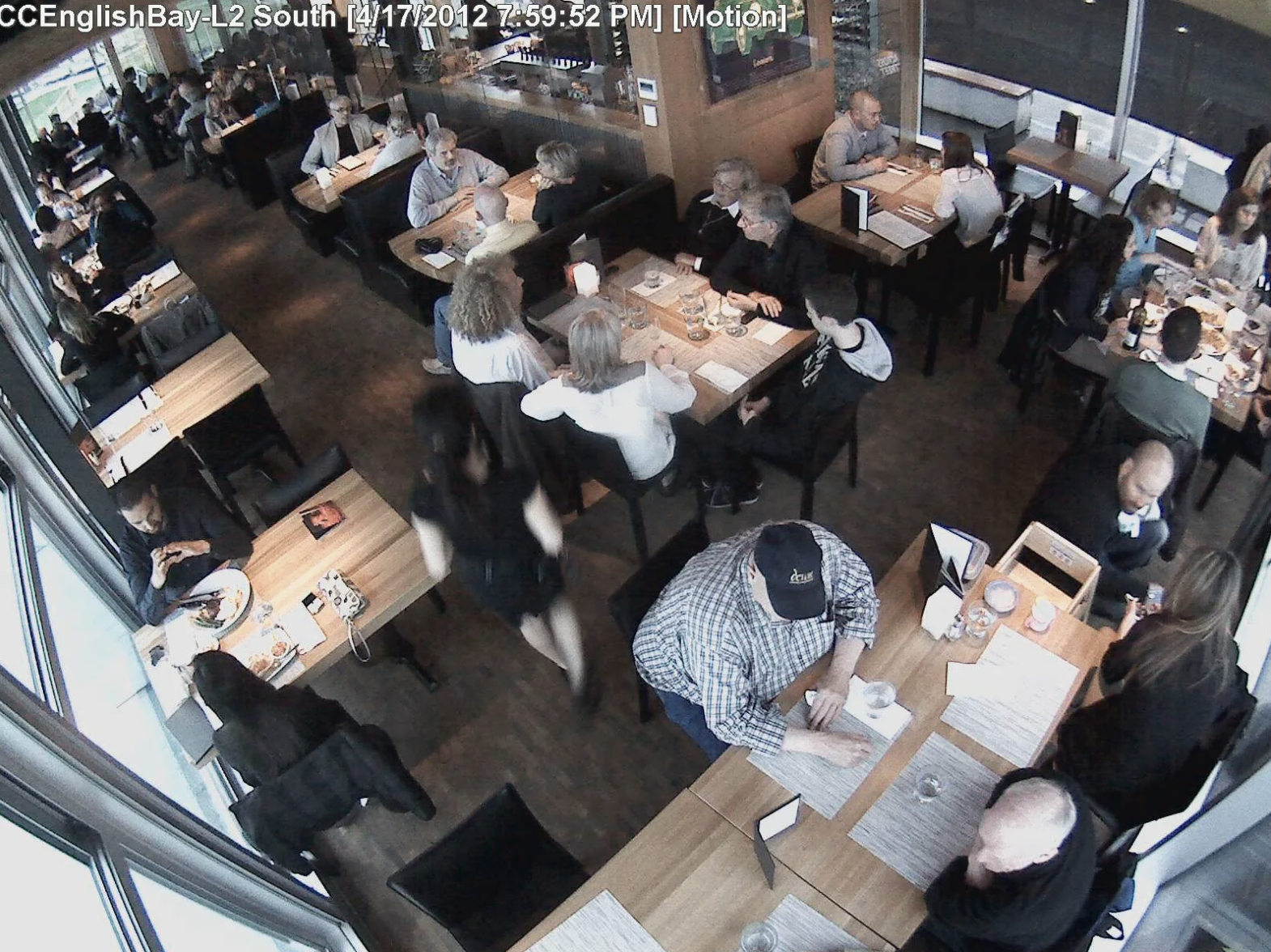 The view of the restaurant from the video surveillance camera | Source: Shutterstock