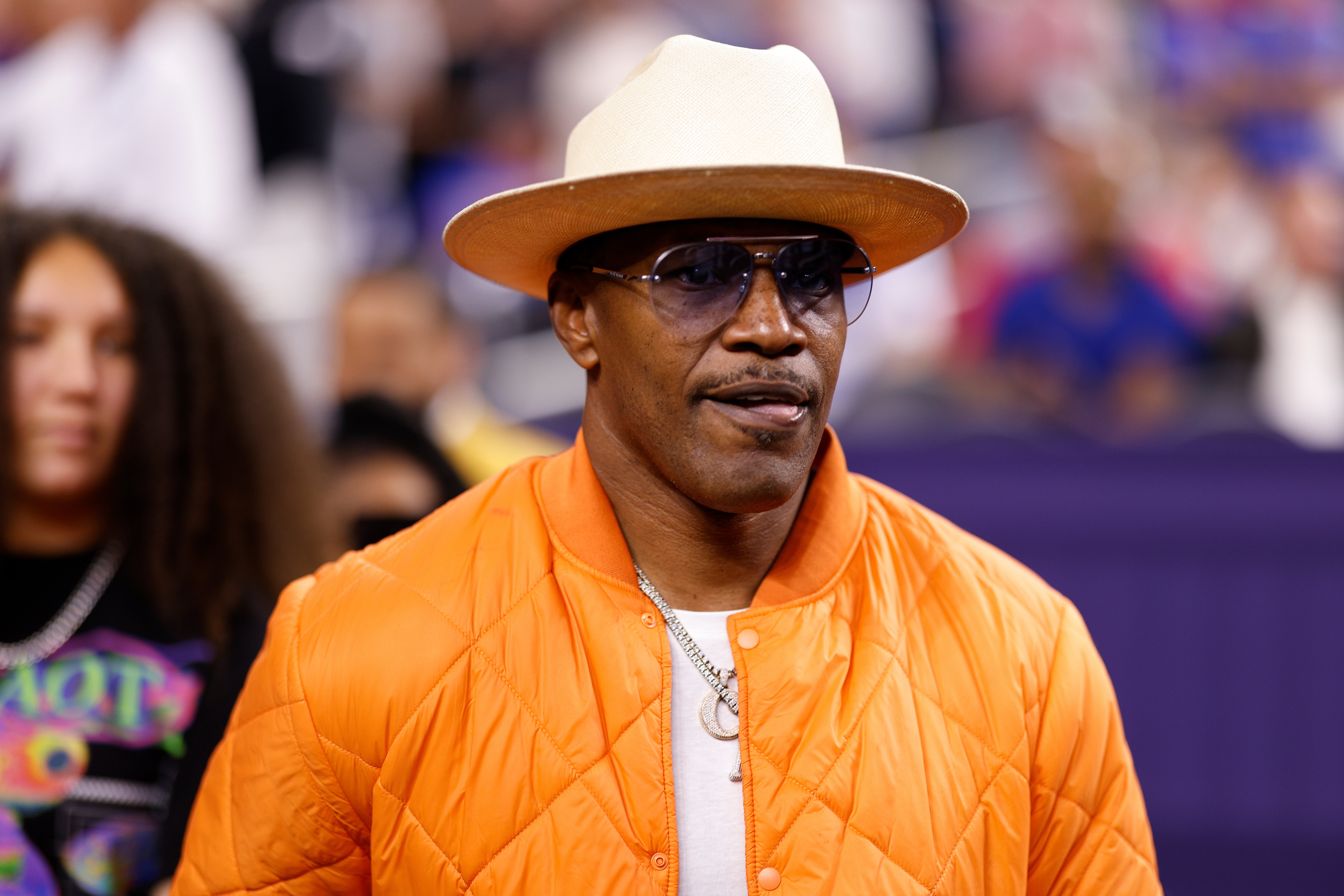 Actor Jamie Foxx attends the game between the North Carolina Tar Heels and the Duke Blue Devils at Caesars Superdome on April 2, 2022 in New Orleans, Louisiana. | Source: Getty Images