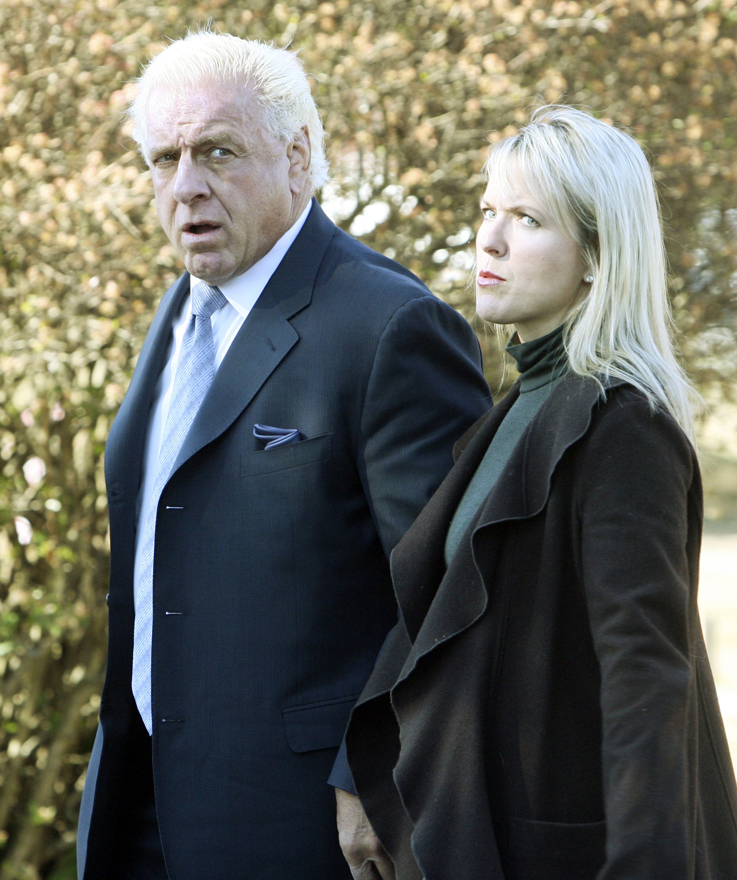 Ric Flair and Tiffany VanDemark after a funeral on November 7, 2007, in Columbia | Source: Getty Images