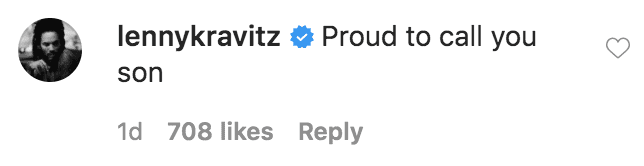 Lenny Kravitz commented on photos of Zoë Kravitz and Karl Glusman at their wedding in Paris, France | Source: Instagram.com/karlglusman