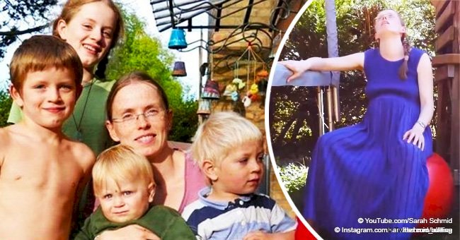 Woman filmed herself giving birth in the back garden in front of her children 