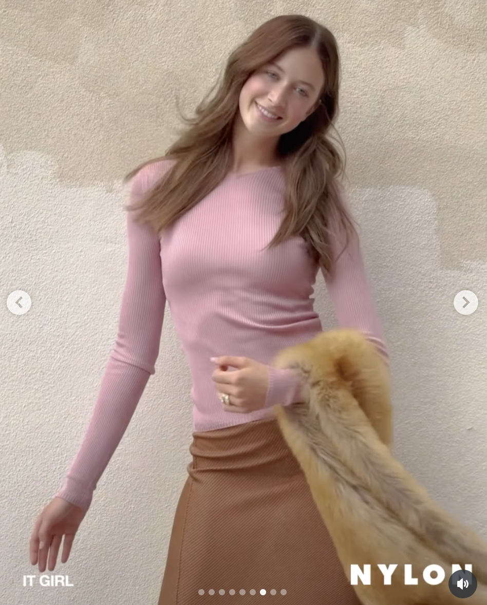 Sunday Rose is seen modeling for her first fashion magazine shoot, dated August 6, 2025 | Source: Instagram/nylonmag