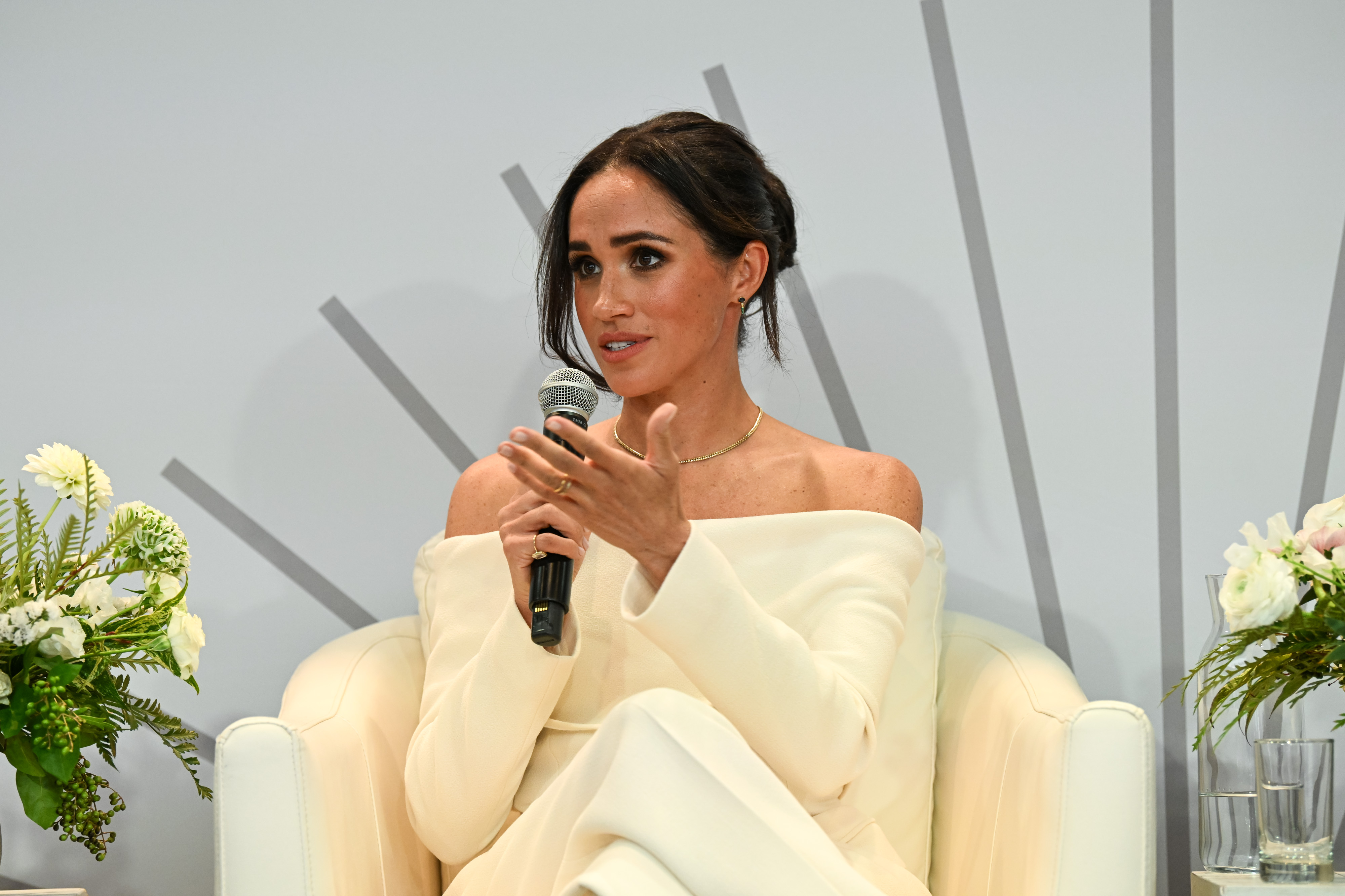 Meghan, Duchess of Sussex speaks at The Archewell Foundation Parents’ Summit on October 10, 2023 in New York City | Source: Getty Images