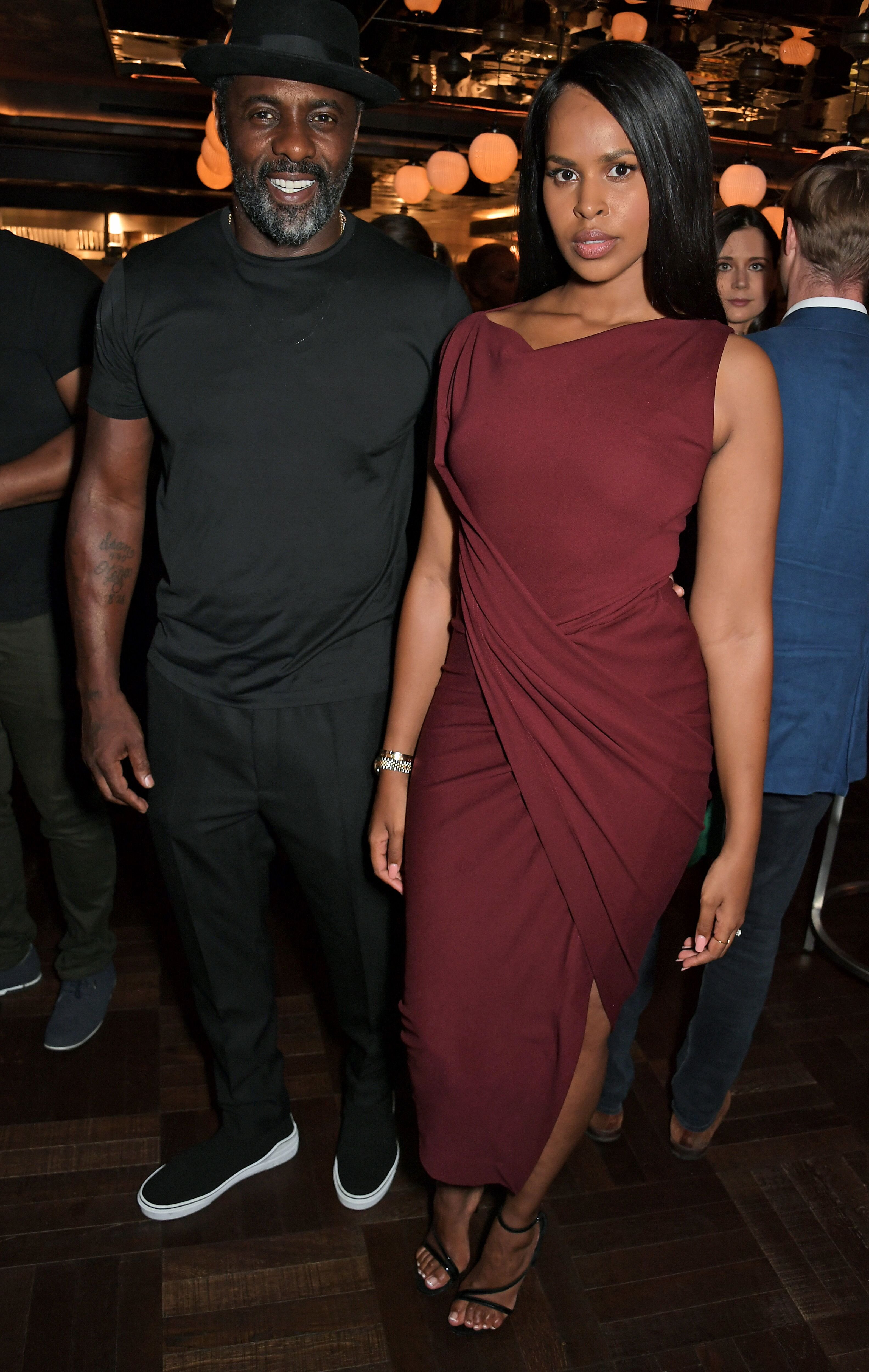 Idris Elba and Sabrina Dhowre Elba at the official launch party of Lucky Cat by Gordon Ramsay on September 2, 2019, in London, England | Photo: Getty Images