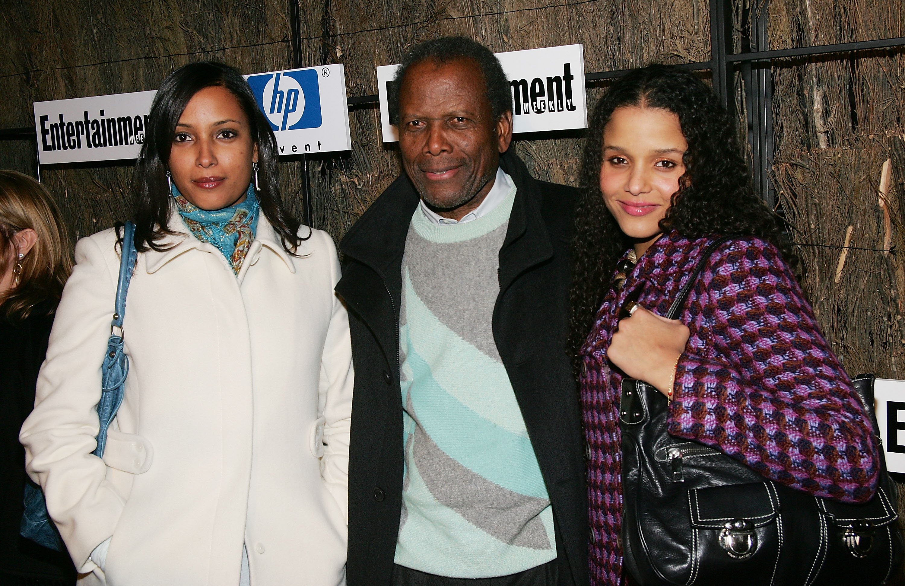  Sidney Poitier and daughters attend Entertainment Weekly's Winter Wonderland Sundance Bash during the 2005 Sundance Film Festival, Park City, Utah. | Photo: Getty Images