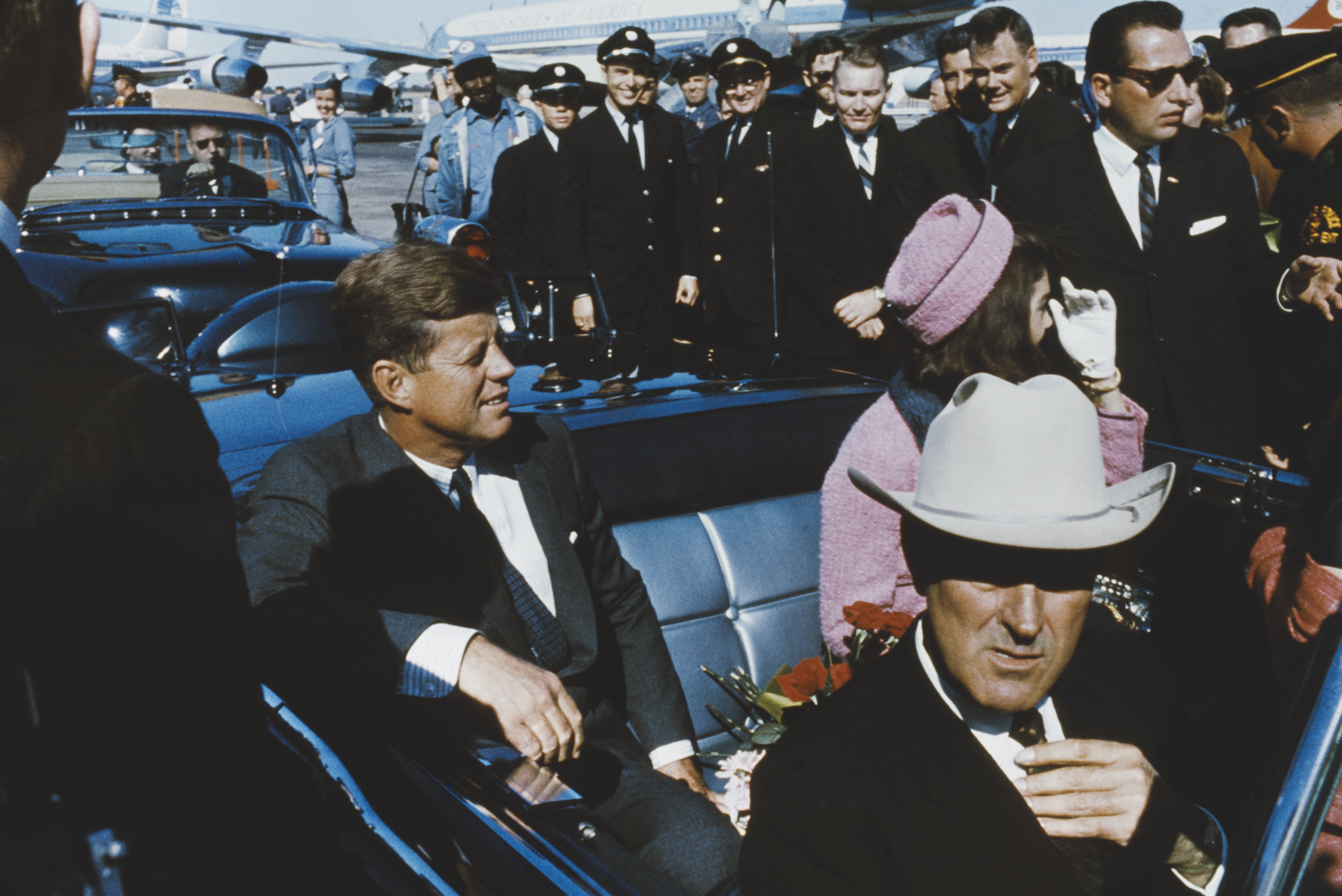 John F. Kennedy and Jackie Kennedy pictured on the day of his assassination in 1963, Dallas Texas. | Photo: Getty Images