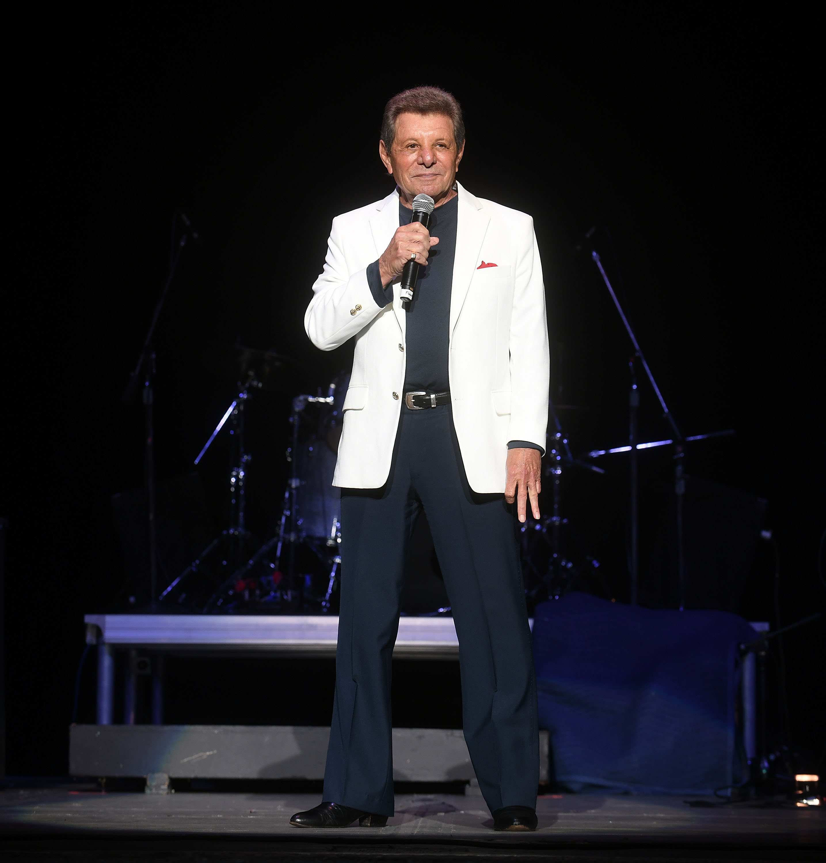 Frankie Avalon performs at the Cousin Brucie Palisades Park Reunion show on September 9, 2022, in Holmdel, New Jersey. | Source: Getty Images