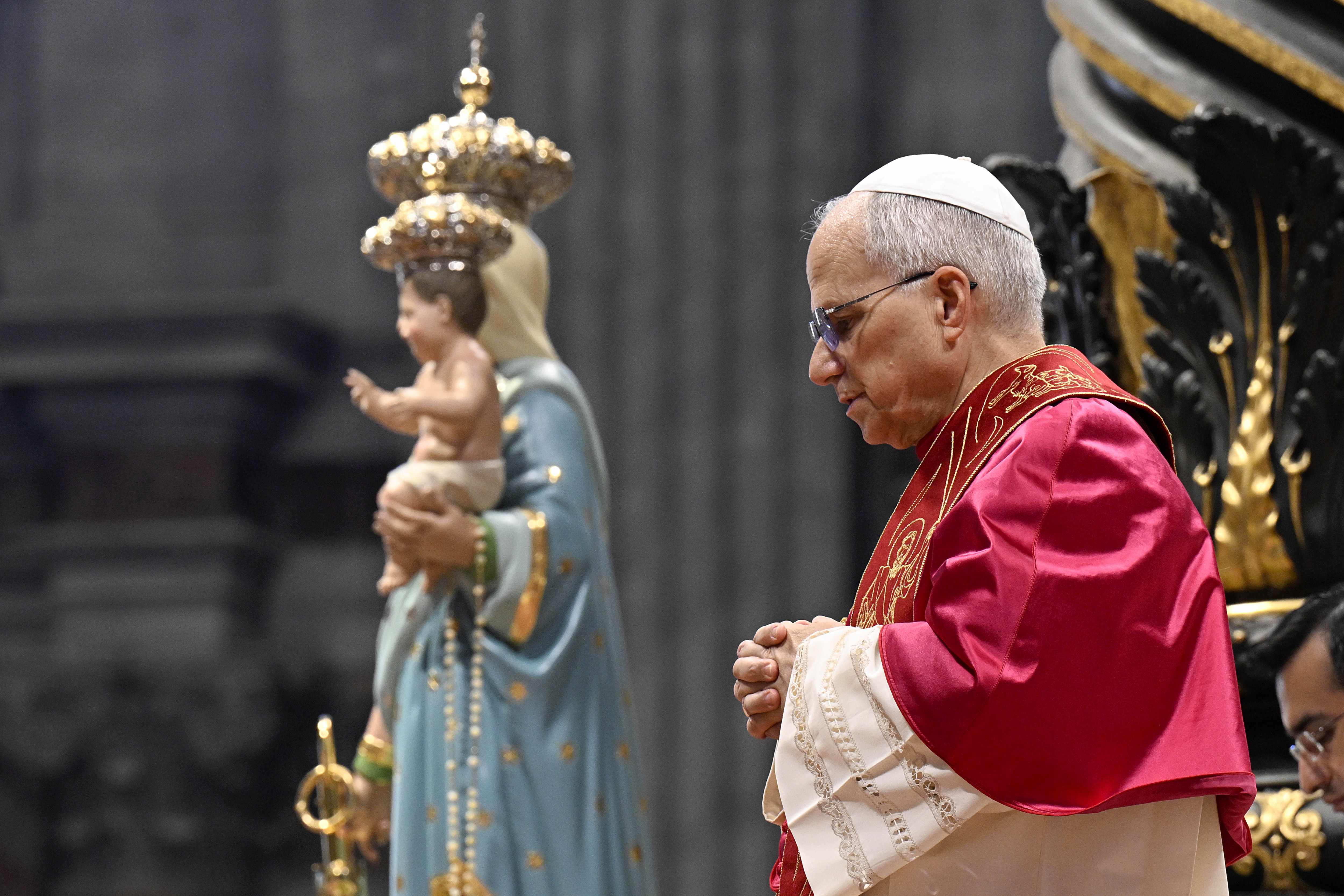 Pope Leo XIV presiding at a prayer vigil for the Jubilee of Consolation in St. Peter's Basilica on September 15, 2025, in Vatican City, Vatican. | Source: Getty Images