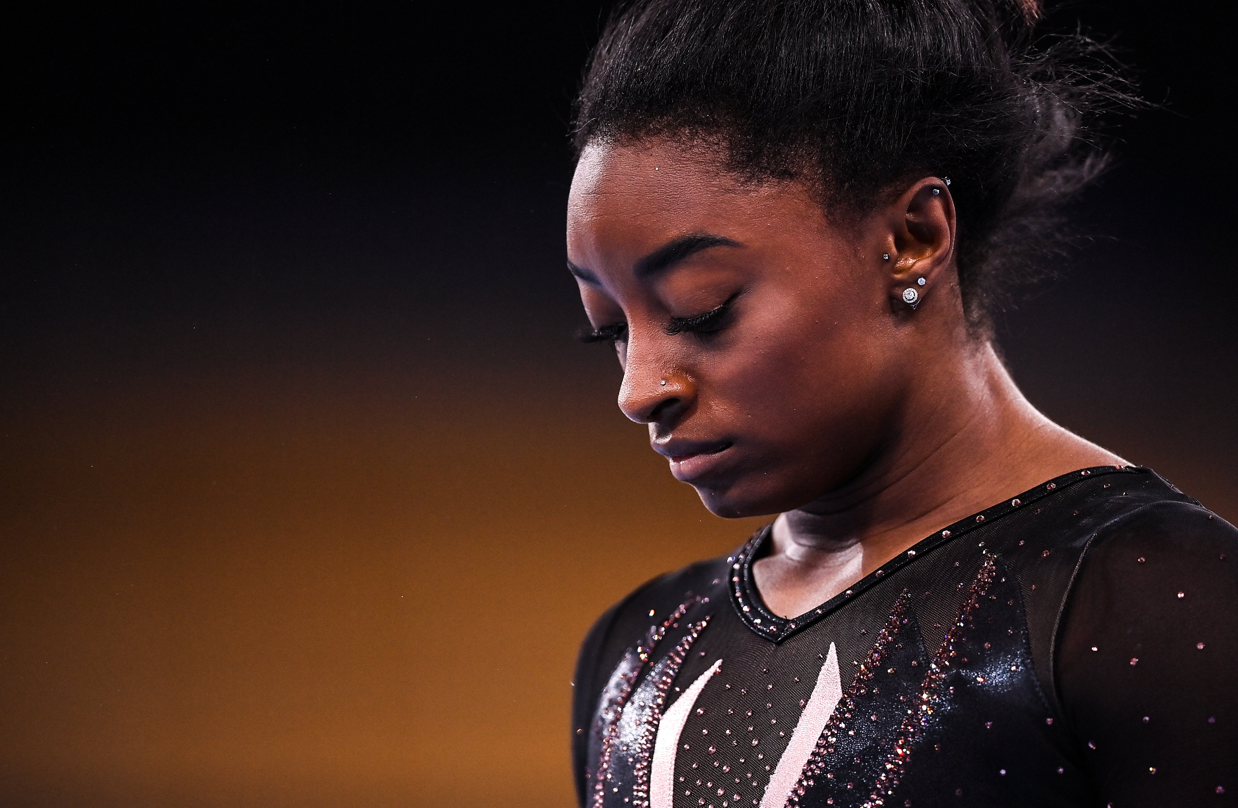 Simone Biles during a training session at the Ariake Gymnastics Arena in Tokyo, Japan on July 22, 2021 | Source: Getty Images