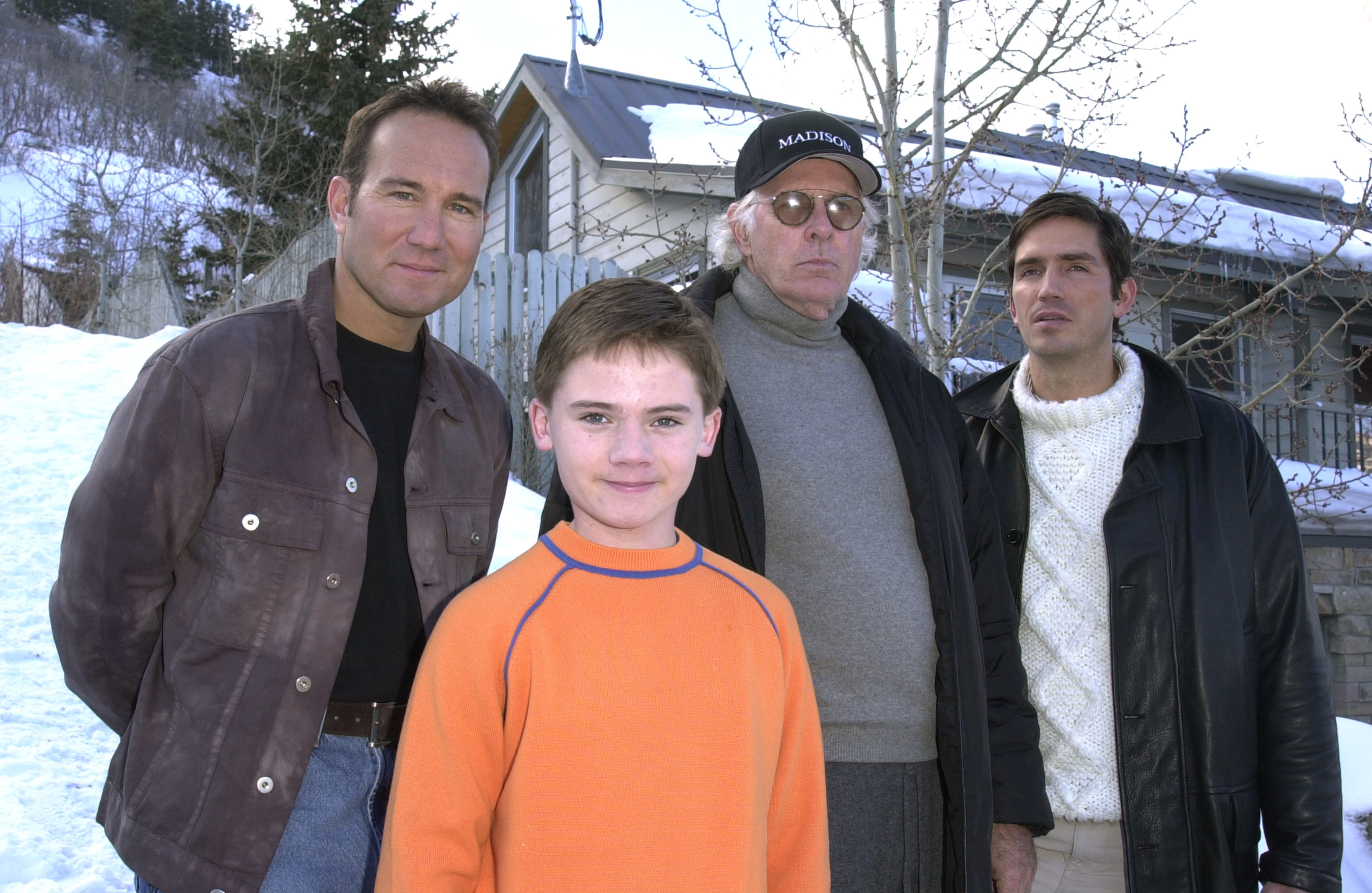 William Bindley, Jake Lloyd, Bruce Dern, & Jim Caviezel during Sundance 2001 in Park City, Utah, United States. | Source: Getty Images
