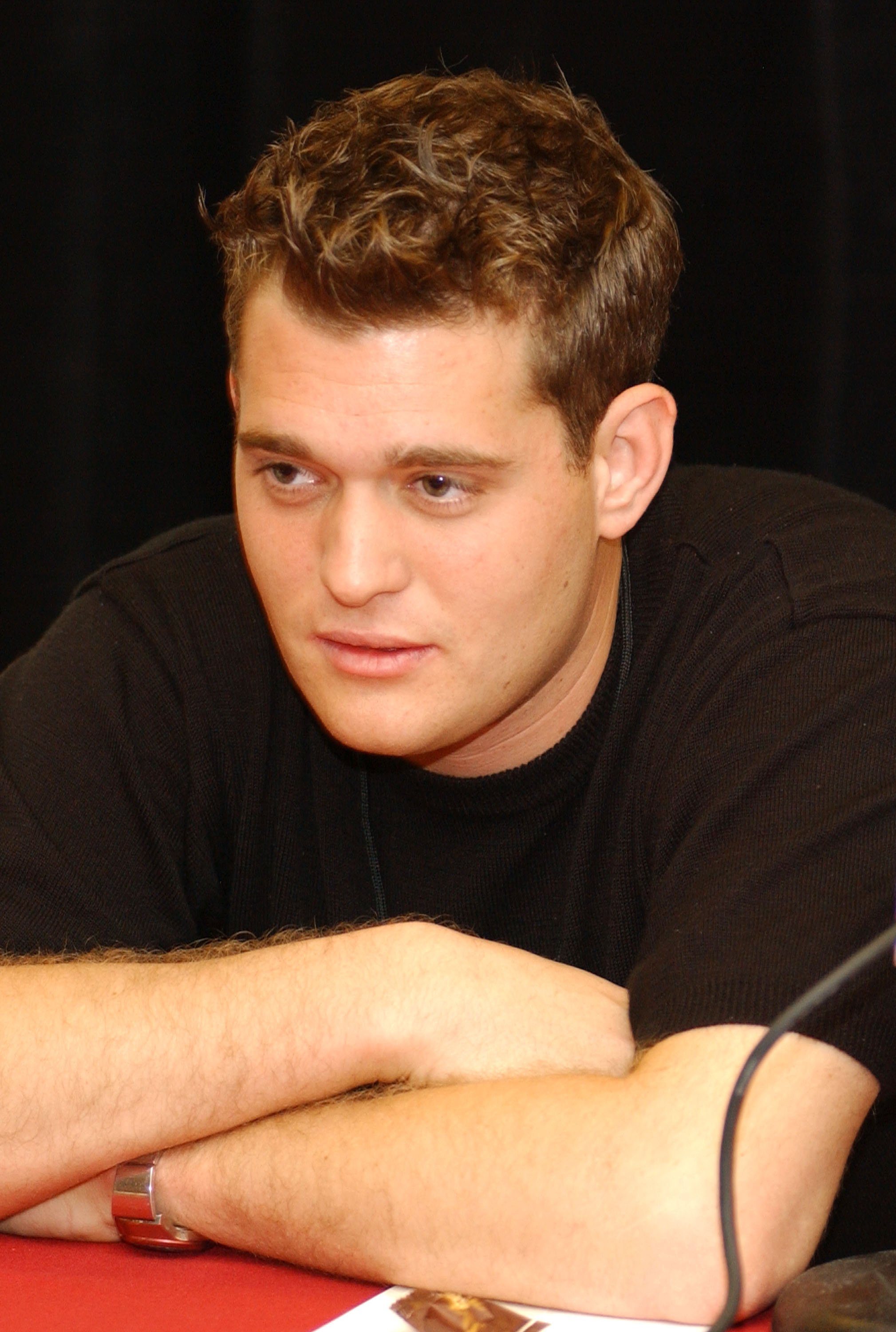 Michael Bublé at The Andre Agassi Charitable Foundation's 7th Grand Slam for Children Fundraiser - Press Conference in Las Vegas, Nevada, on September 28, 2002. | Source: Denise Truscello/WireImage/Getty Images
