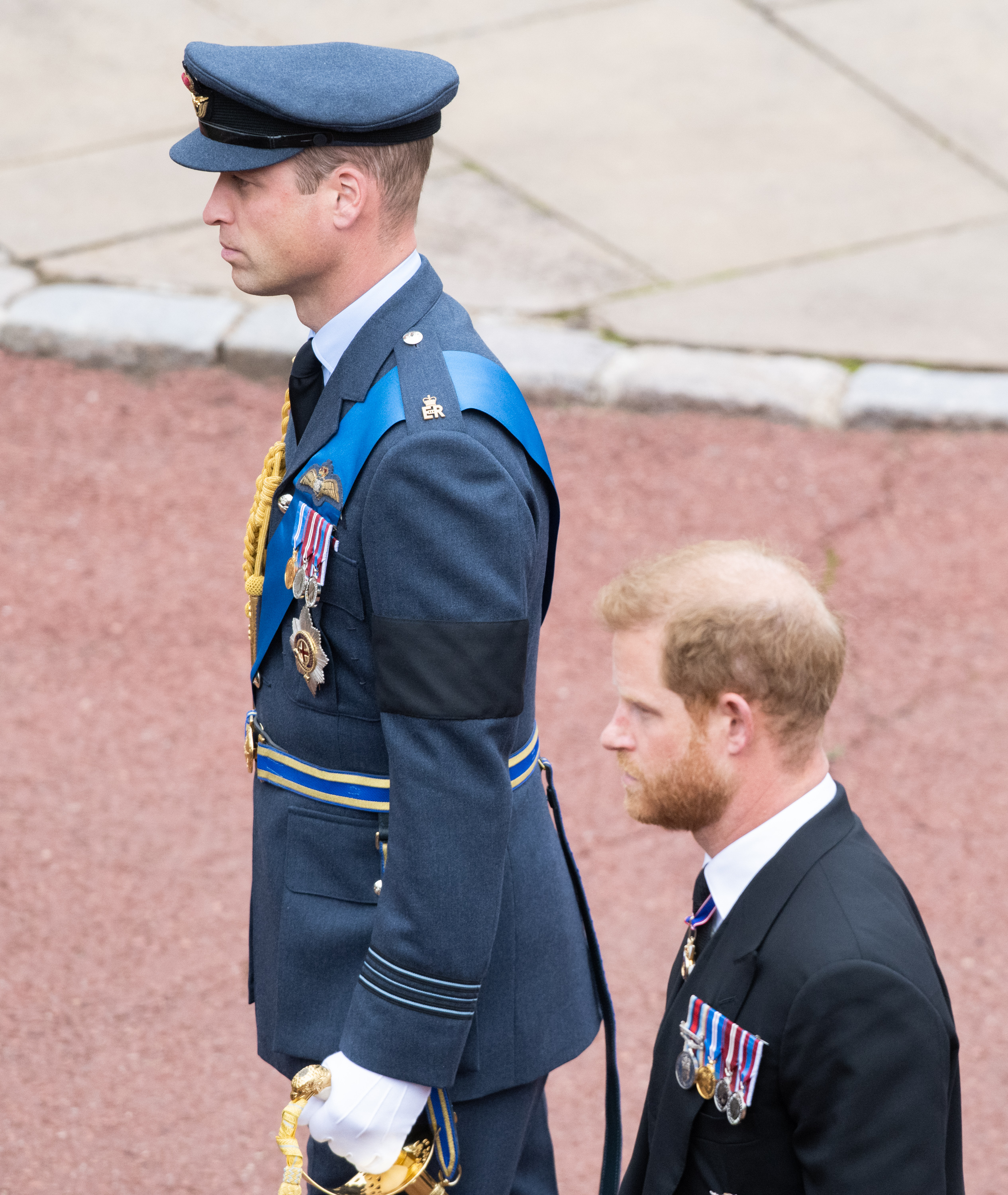 Prince William and Prince Harry during the Committal Service for Her Majesty Queen Elizabeth II in Windsor, England on September 19, 2022 | Source: Getty Images