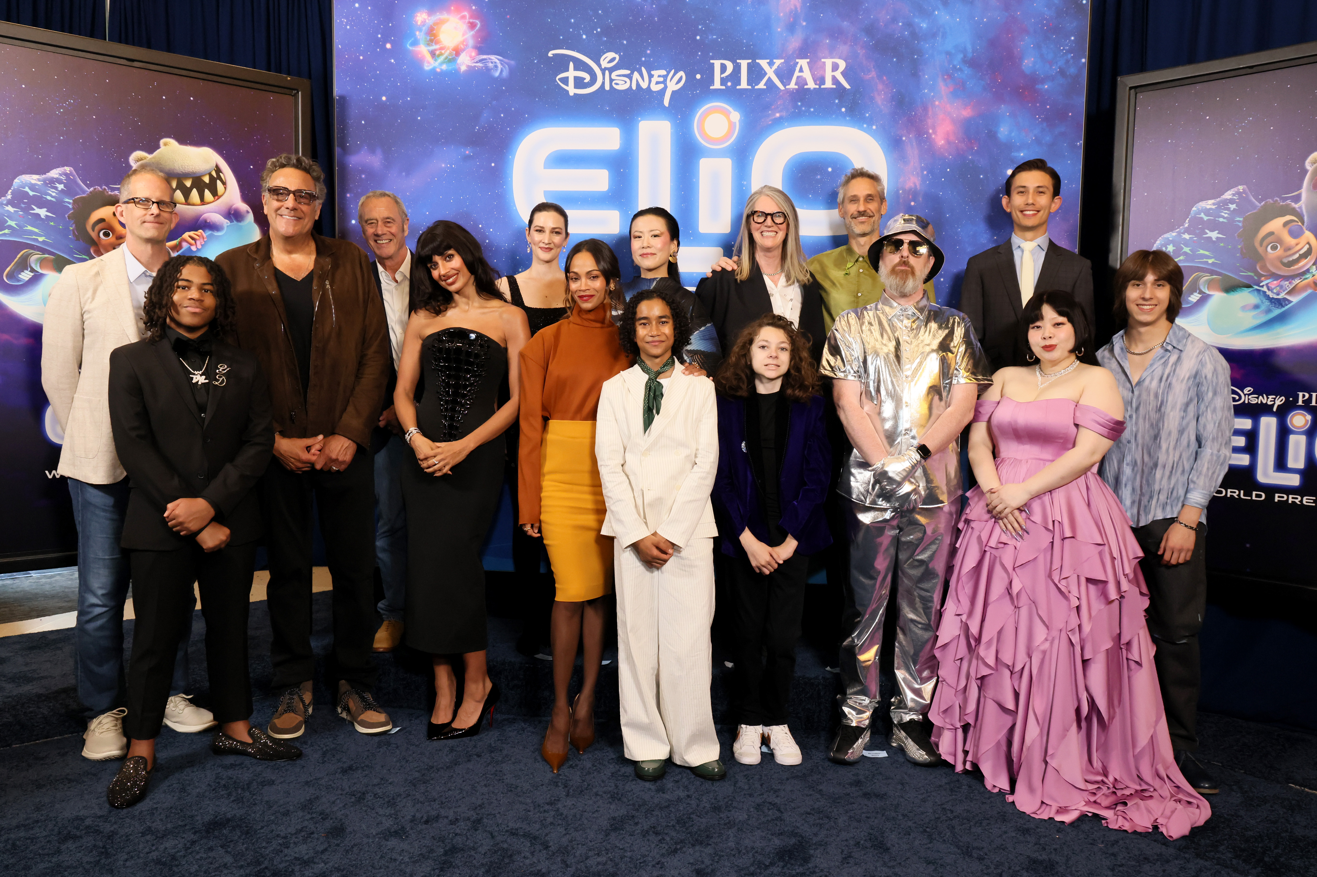 Zoe Saldaña, Naomi Watanabe, and their fellow celebrities photographed looking beautiful as they attend the world premiere of "Elio" at the El Capitan Theater.