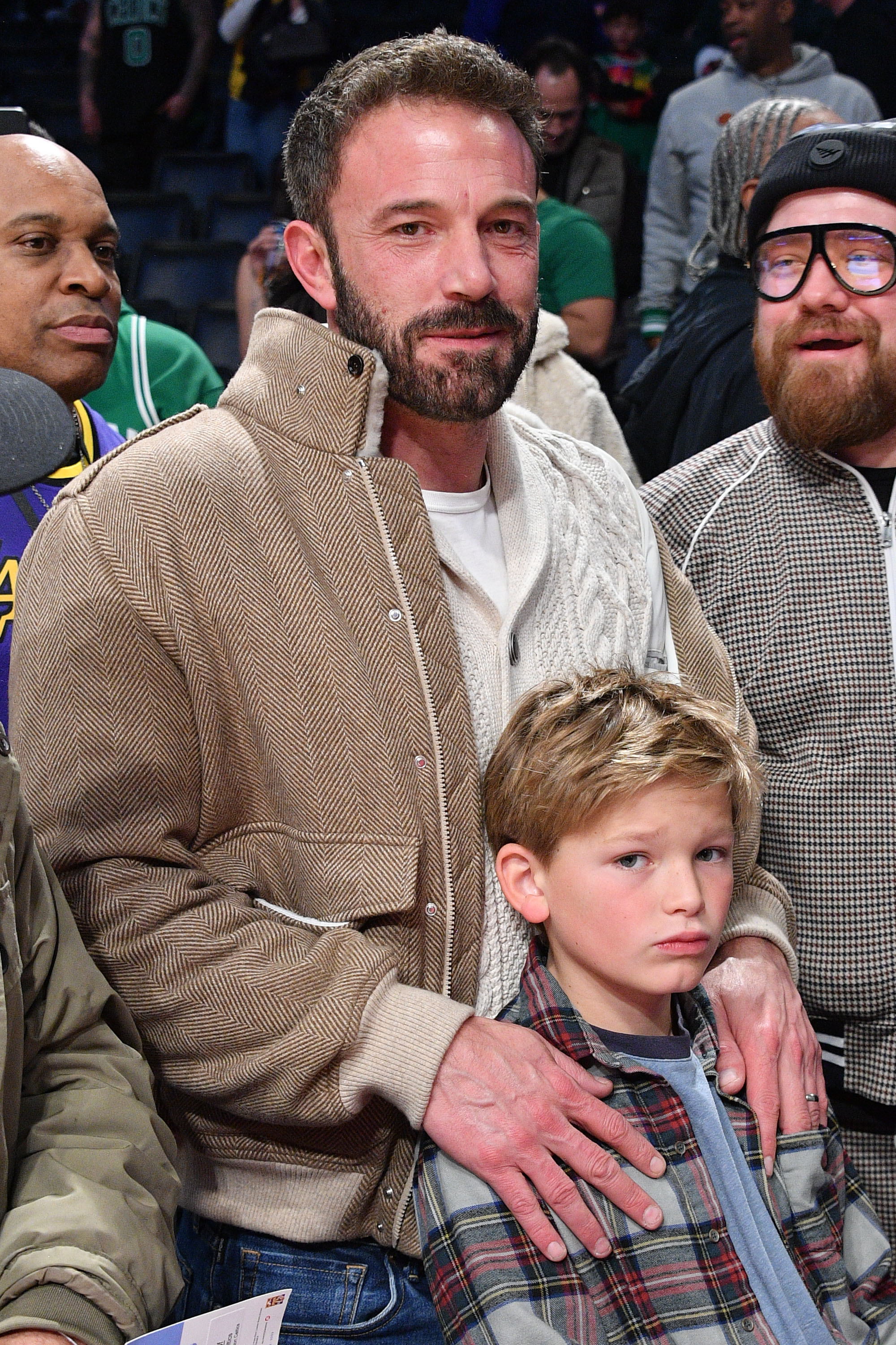 Ben and Samuel Affleck at a basketball game between the Los Angeles Lakers and the Boston Celtics at Crypto.com Arena on December 13, 2022 in Los Angeles, California | Source: Getty Images