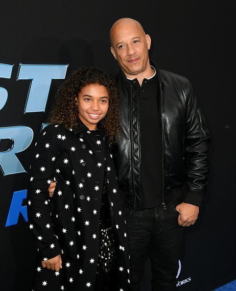 Vin Diesel and Similce Diesel at Universal Cinema AMC at CityWalk Hollywood on December 07, 2019 in Universal City, California. | Photo: Getty Images
