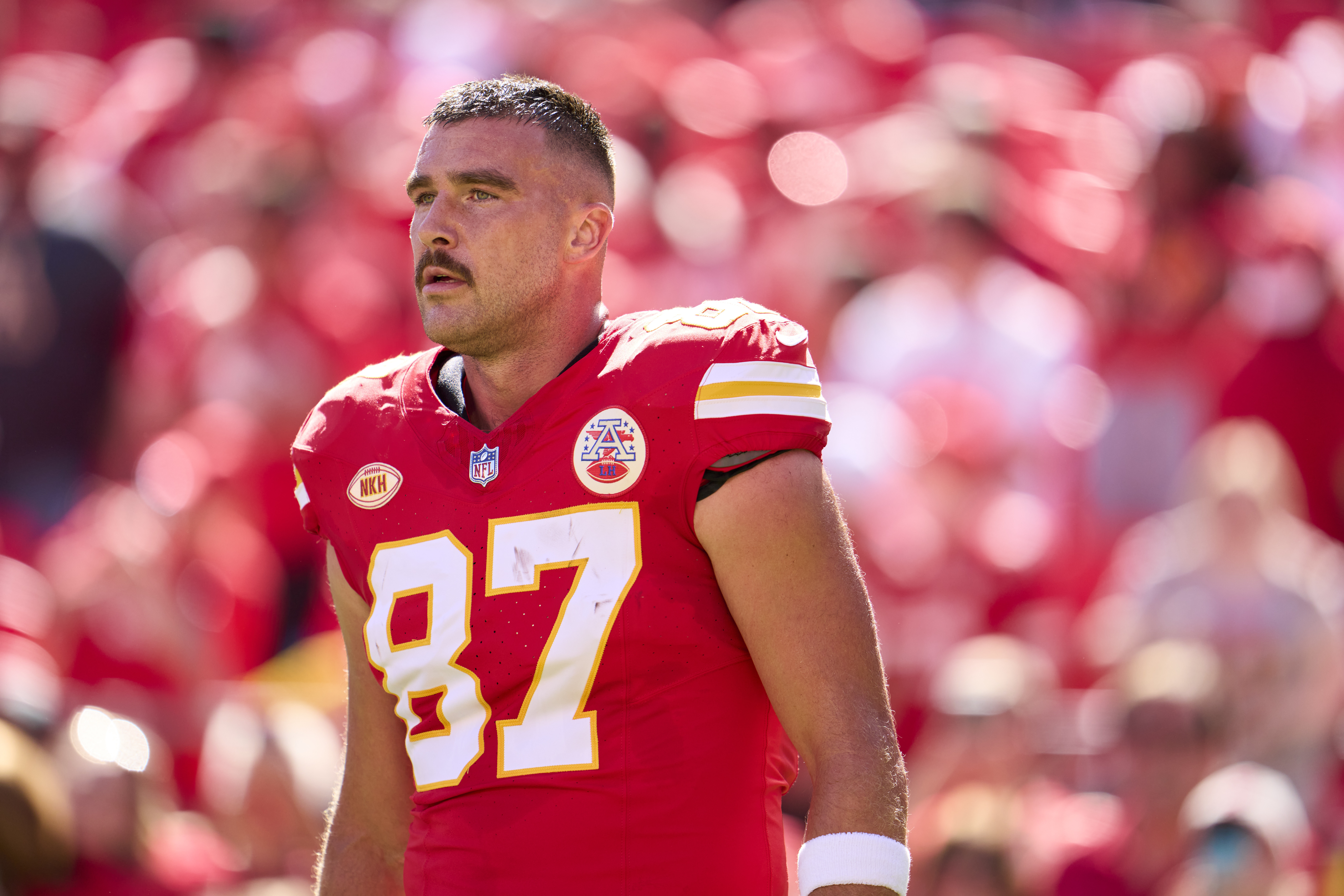 Travis Kelce of the Kansas City Chiefs at Arrowhead Stadium on September 24, 2023 | Source: Getty Images