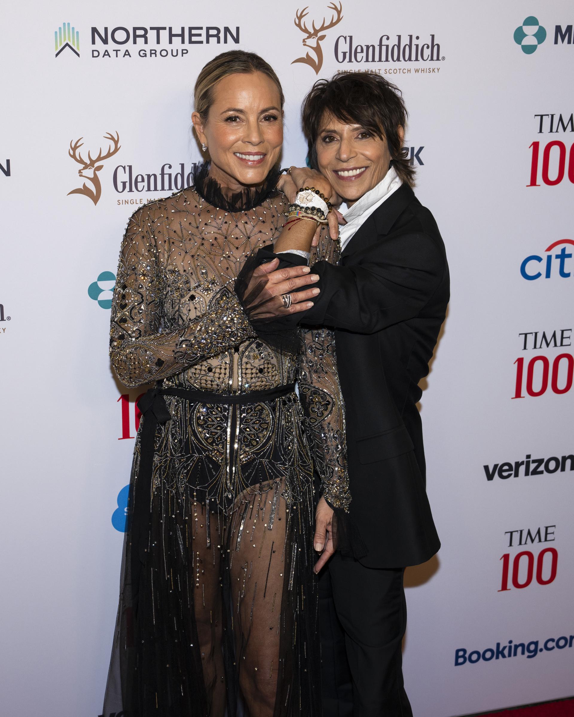 Maria Bello and Dominique Crenn at the 2024 Time100 Gala on April 25 in New York. | Source: Getty Images