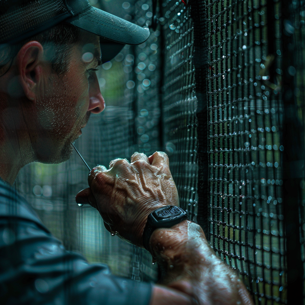 A man working on a mesh | Source: Midjourney