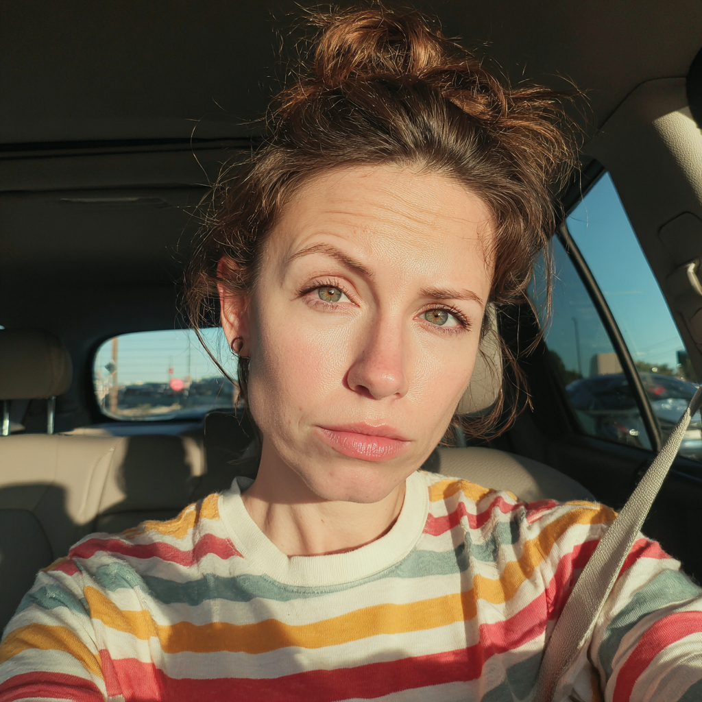 A woman driving a car | Source: Midjourney