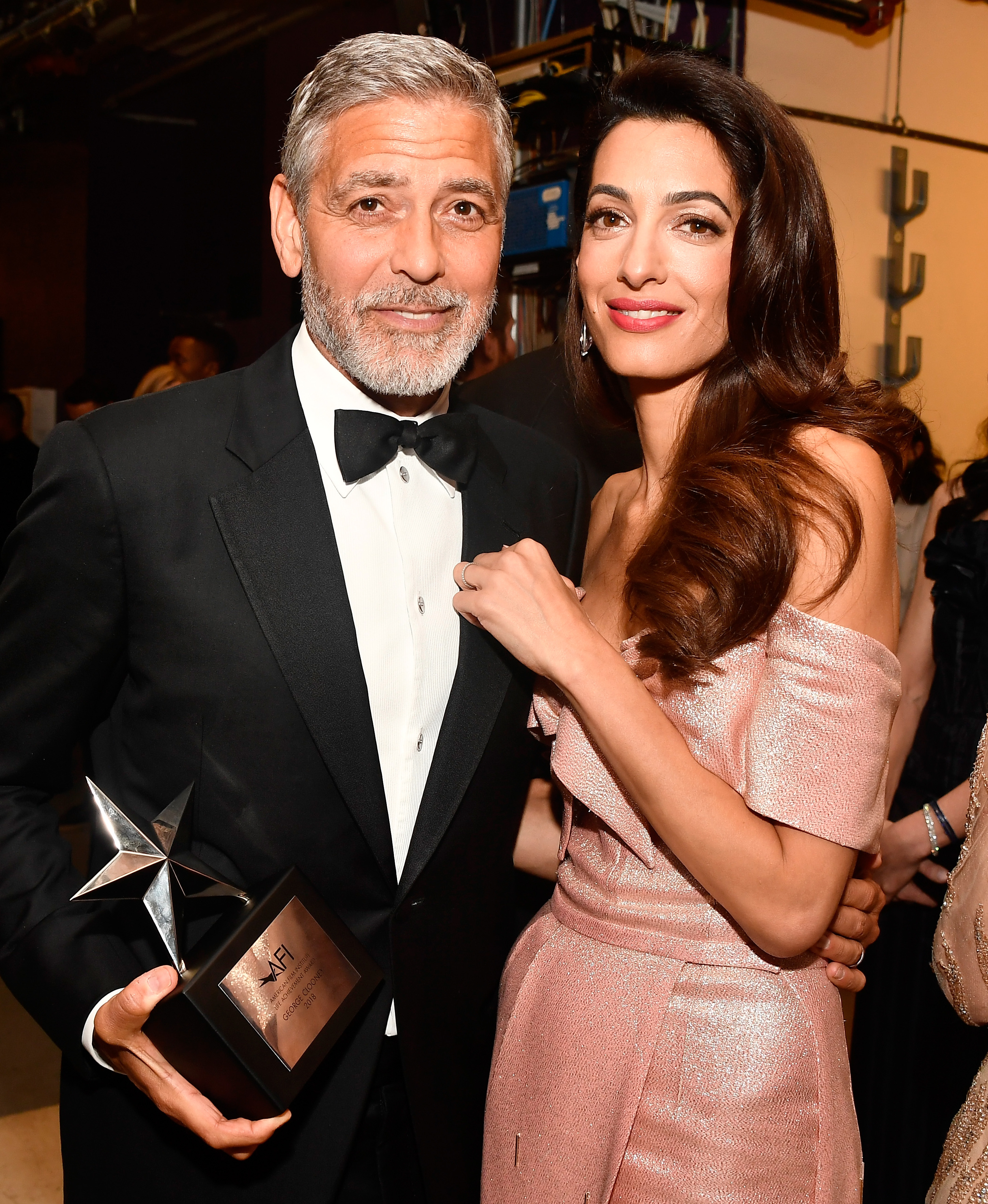 George and Amal Clooney at the American Film Institute's 46th Life Achievement Award Gala Tribute to George on June 7, 2018, in Hollywood, California. | Source: Getty Images