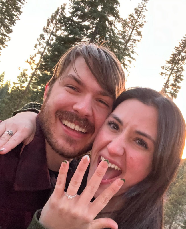 Dakota Norris smiles beside his fiancée as she shows off her engagement ring. A joyful, love-filled moment celebrating their new beginning. | Source: Instagram/d.ak.ot.a