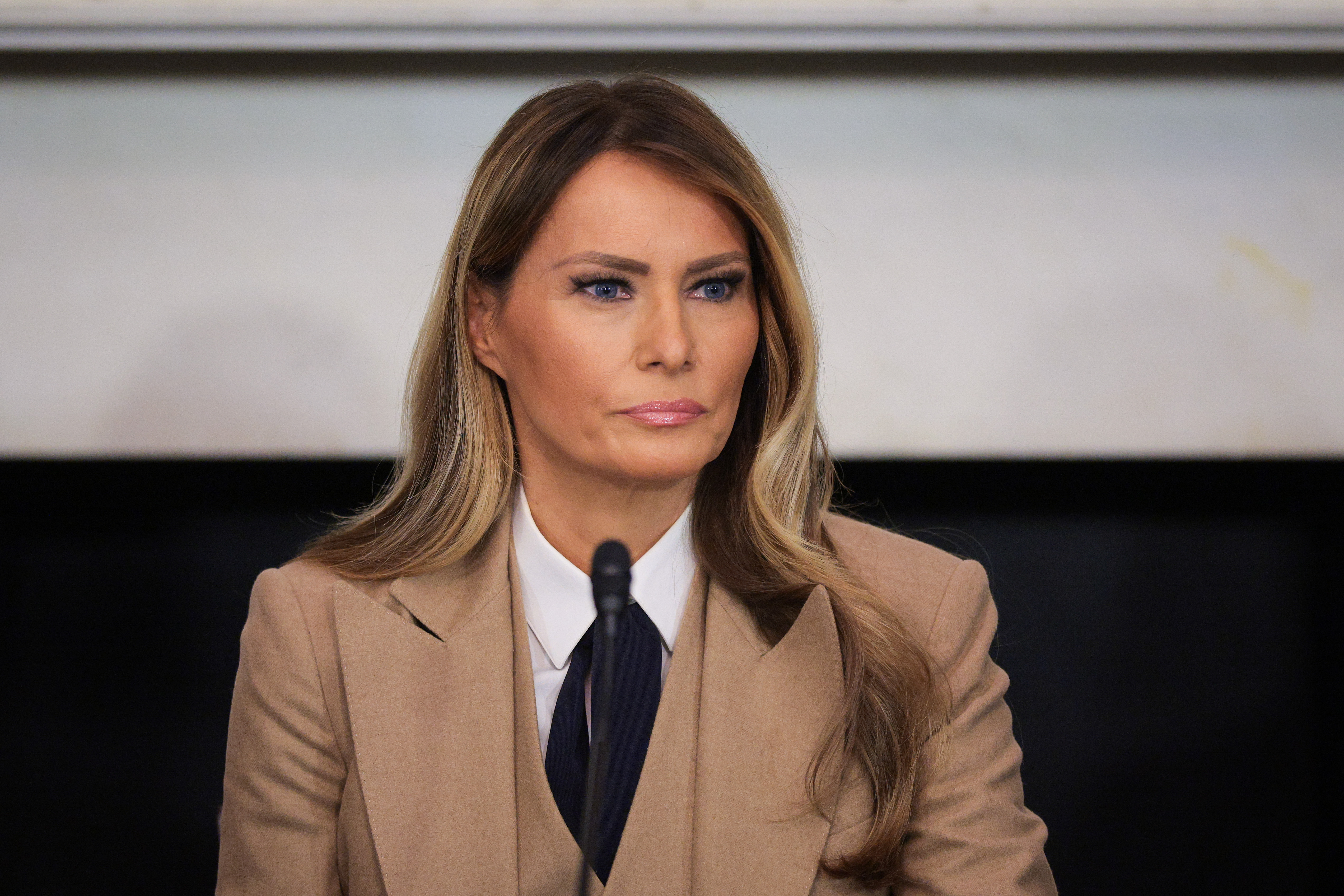 First Lady of the United States Melania Trump during the discussion on the "Take It Down Act" in Washington, D.C., on March 3, 2025. | Source: Getty Images