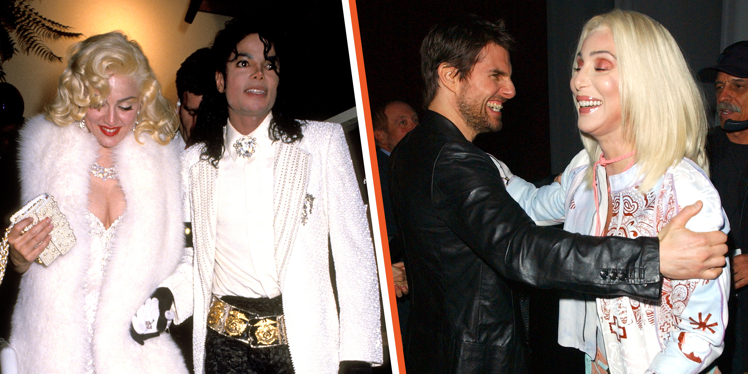 Madonna and Michael Jackson | Tom Cruise and Cher | Source: Getty Images