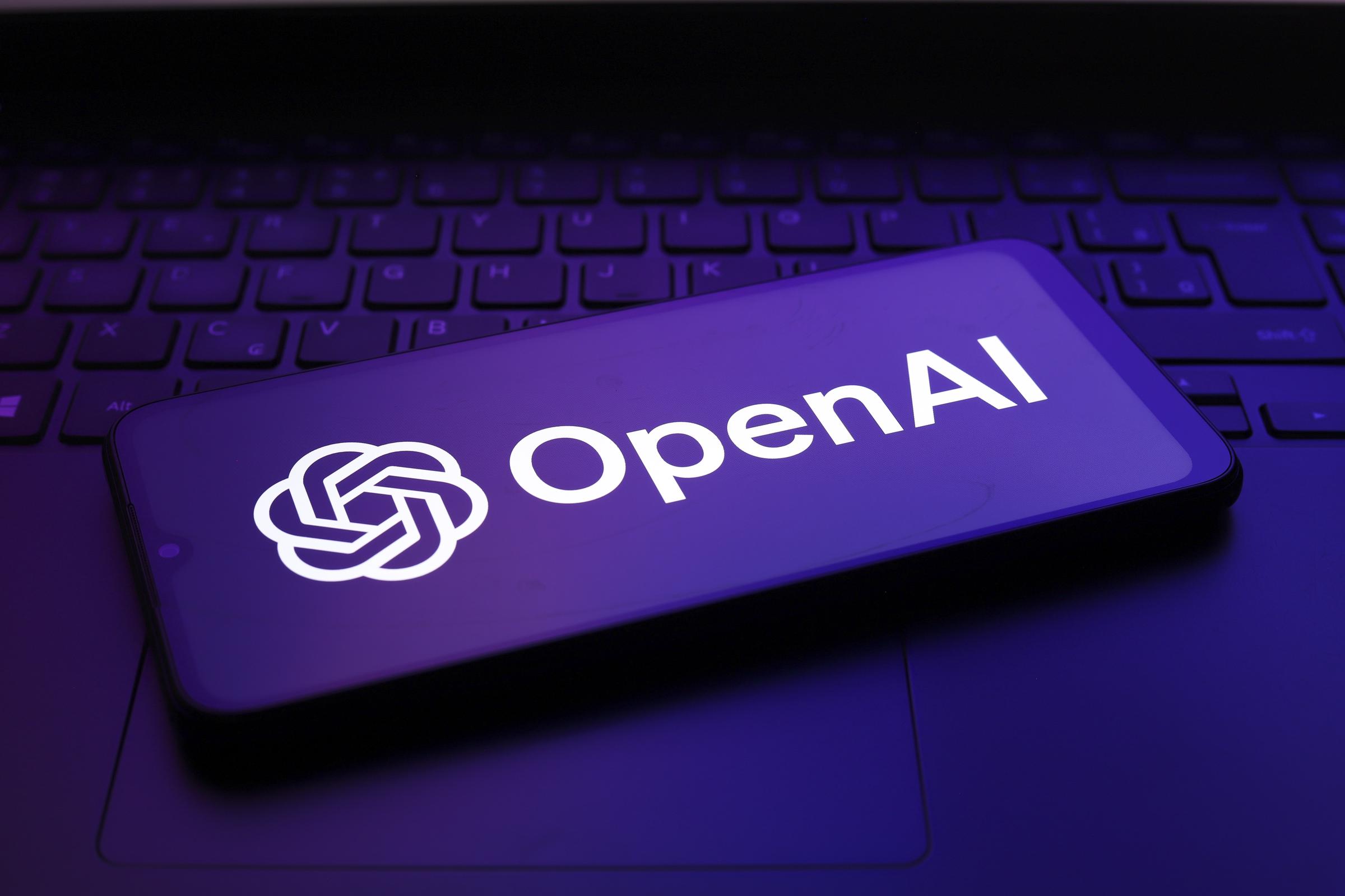 A picture of an OpenAI logo on a phone taken in Reno, United States on December 2, 2024 | Source: Getty Images