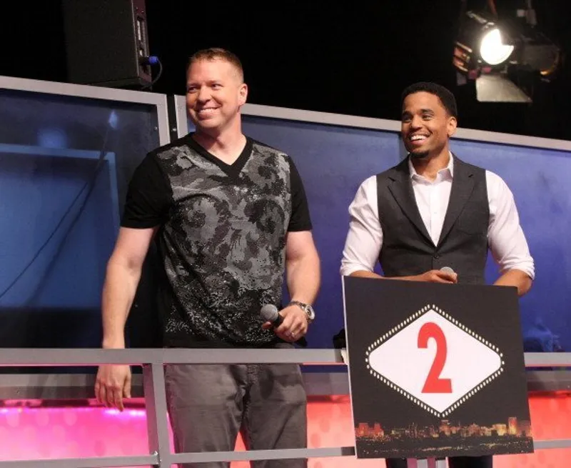Gary Owen and Michael Ealy visit the 106 & Park at the BET studio in New York City. | Photo: Getty Images