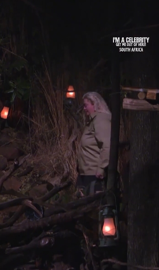 Gemma Collins returns to camp following the gruelling Bushtucker Trial, appearing visibly drained as she makes her way through the jungle setting in a video dated 15 April 2026. | Source: Instagram/imacelebrity