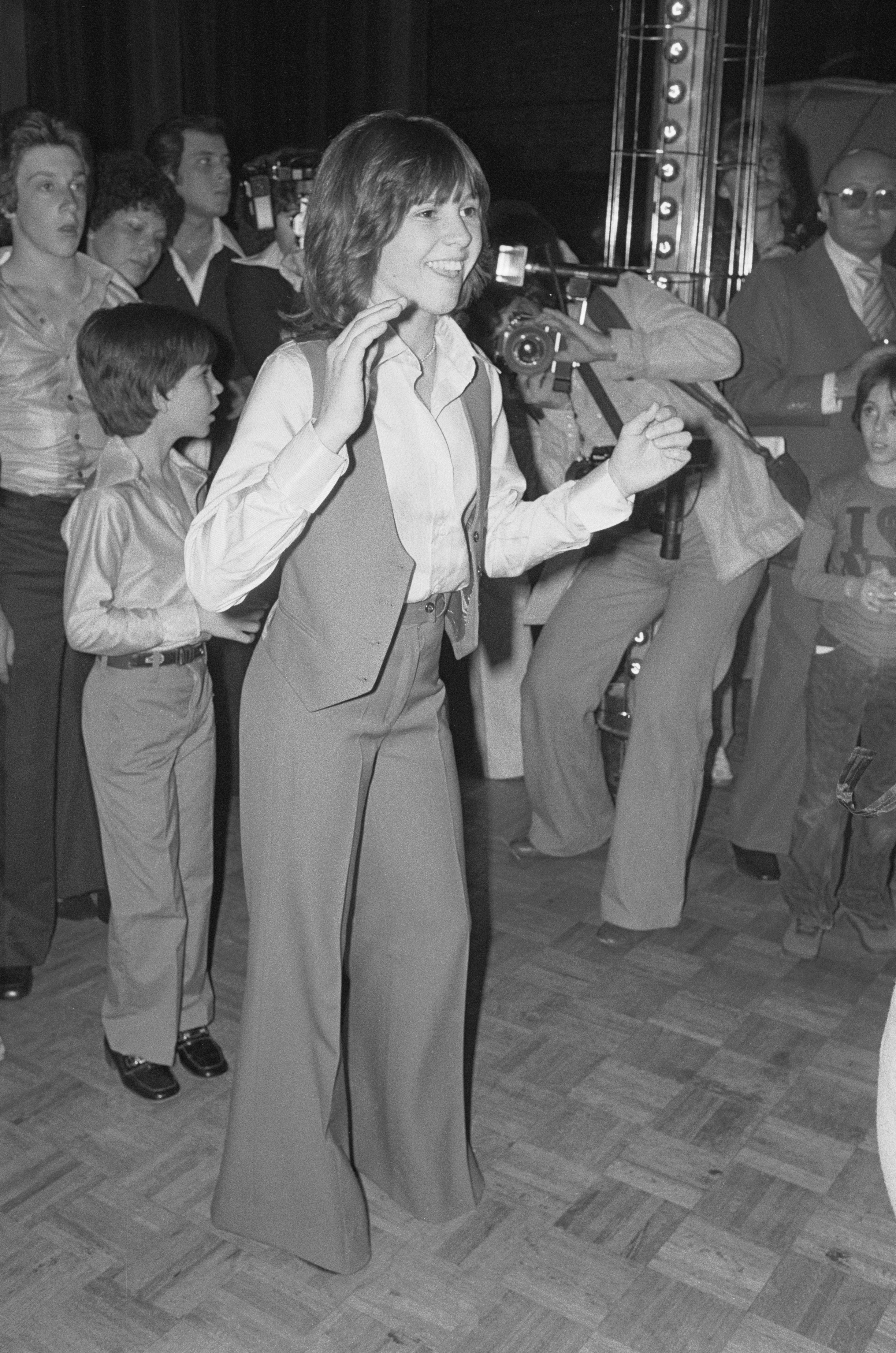 Kristy McNichol, featured in the TV series "Family," is doing a disco dance at Studio 54. The occasion was a promotional party for Kristy's album recorded with her brother, Jimmy. | Source: Getty Images