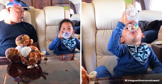 Terrence Howard shares video with his growing son, 3, showing their striking resemblance
