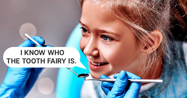 A little girl talking to her dentist about tooth fairies | Photo: Shutterstock