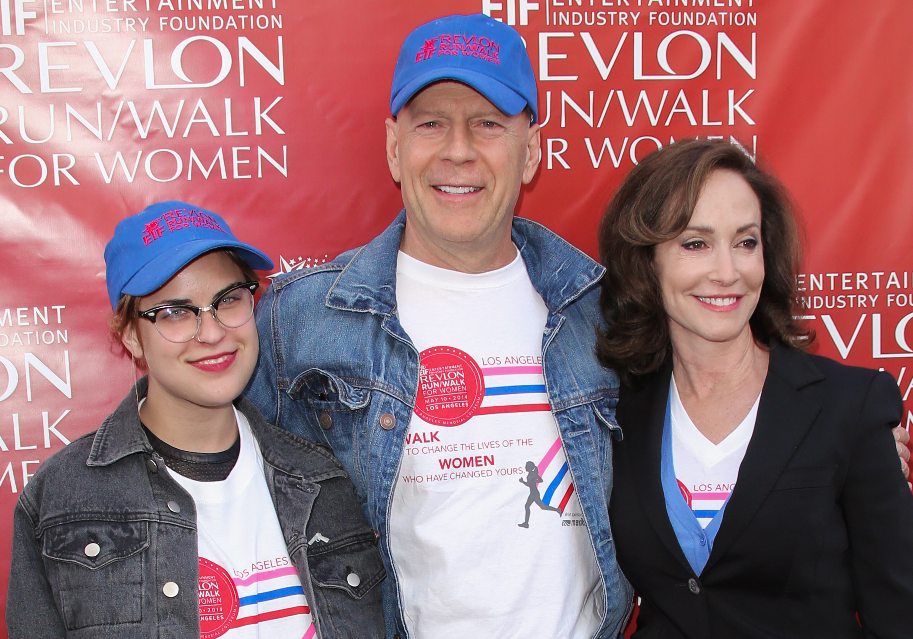 Tallulah and Bruce Willis with Lilly Tartikoff at the EIF Revlon Run/Walk For Women on May 10, 2014 in Los Angeles, California. | Source: Getty Images