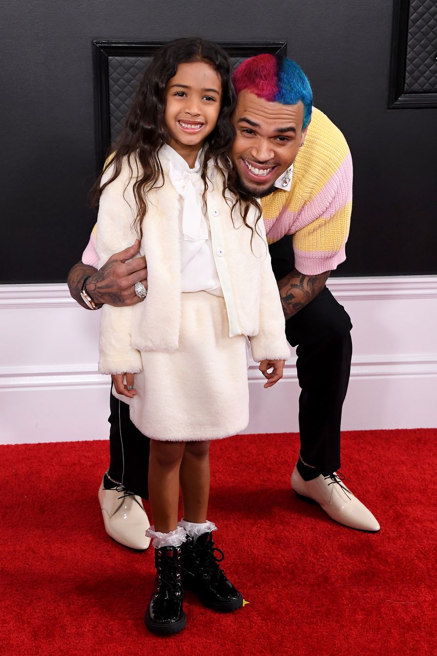 Royalty Brown and Chris Brown during the 62nd Annual Grammy Awards at Staples Center on January 26, 2020 in Los Angeles, California. | Source: Getty Images