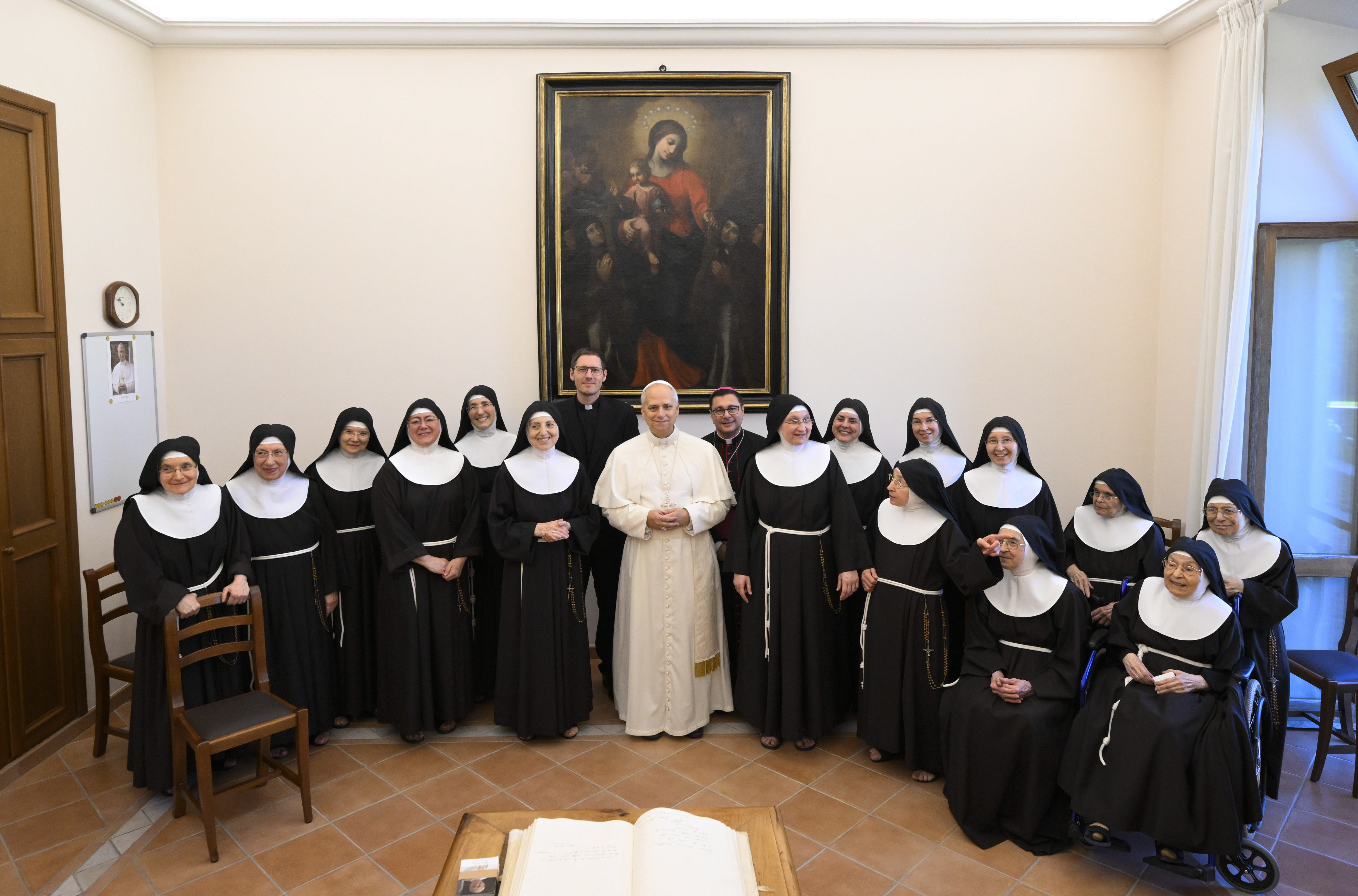 Pope Leo XIV visits the Immaculate Conception Convent of the Poor Clares on July 15, 2025, in Albano Laziale, Italy. | Source: Getty Images