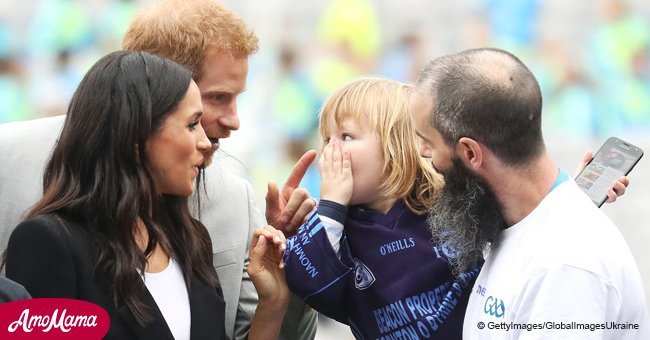 See Meghan Markle's sweet reaction when a toddler stroked her hair without warning