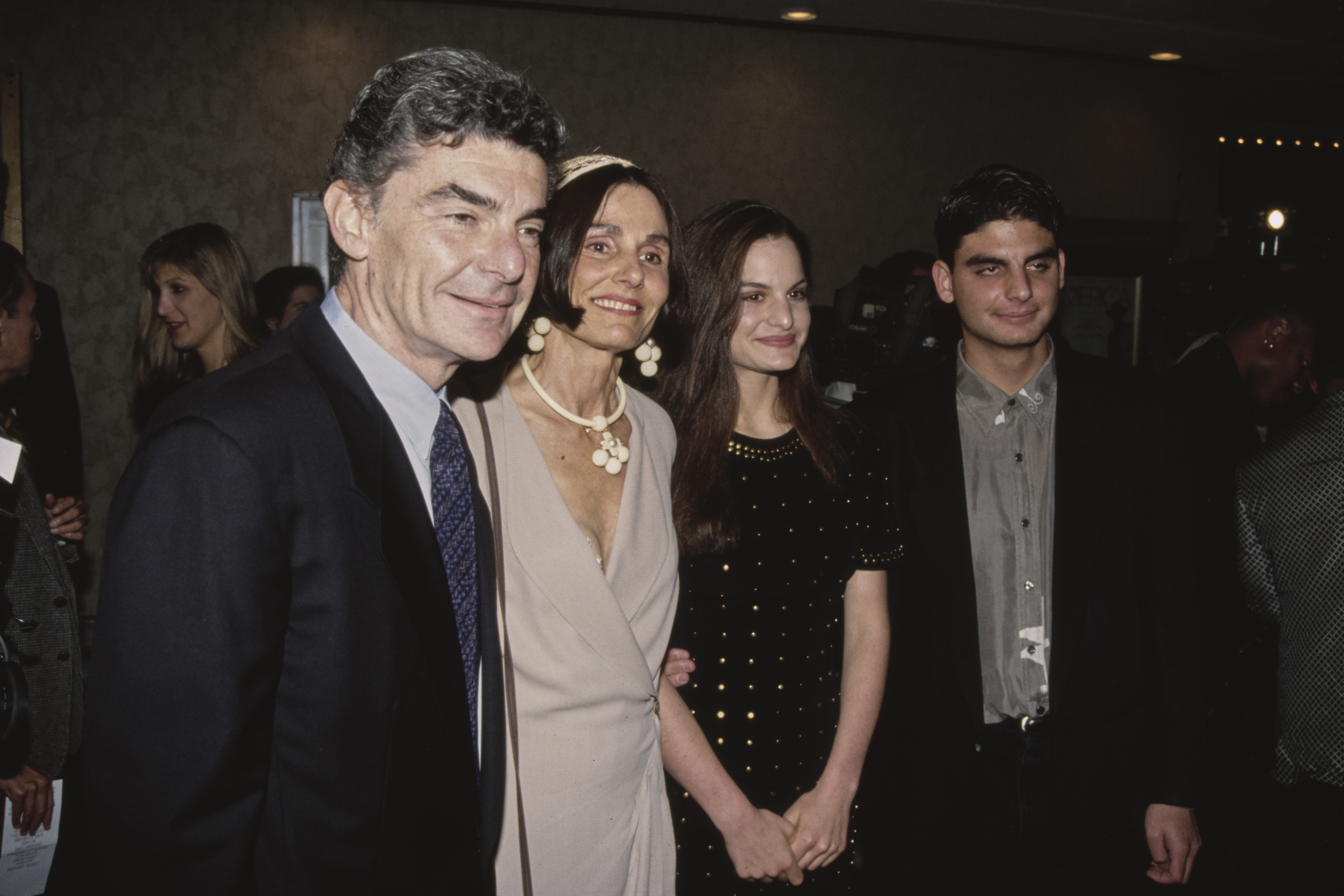 In 1993, they attended the Westwood premiere of "Made in America" at the Mann Bruin Theatre in Los Angeles on May 27, joined by their daughter, Prentiss, and son, Ross.